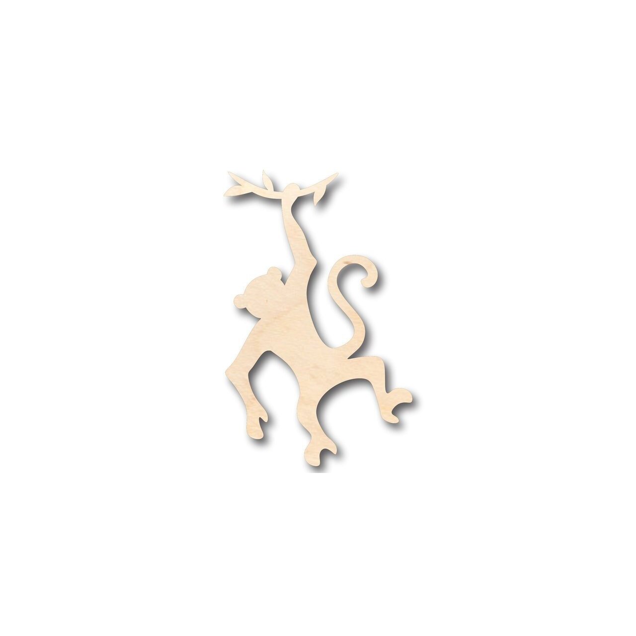 DIY Unfinished Wood Monkey Hanging Shapes for Safari Crafts, Up to 24 Inches