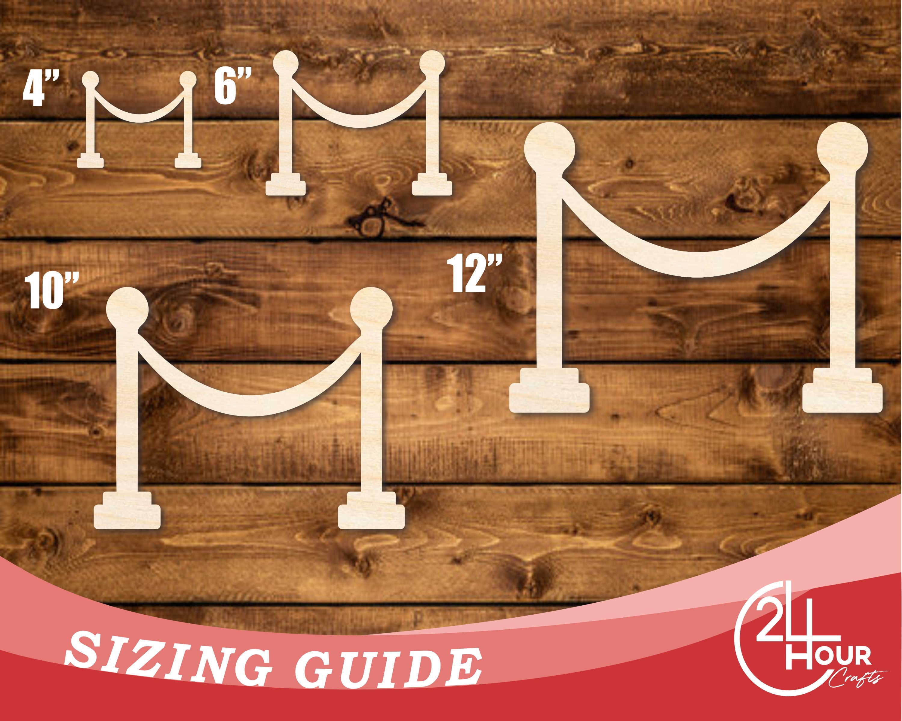 DIY Unfinished Baltic Birch Movie Rope Shape Cutouts up to 46 Inches