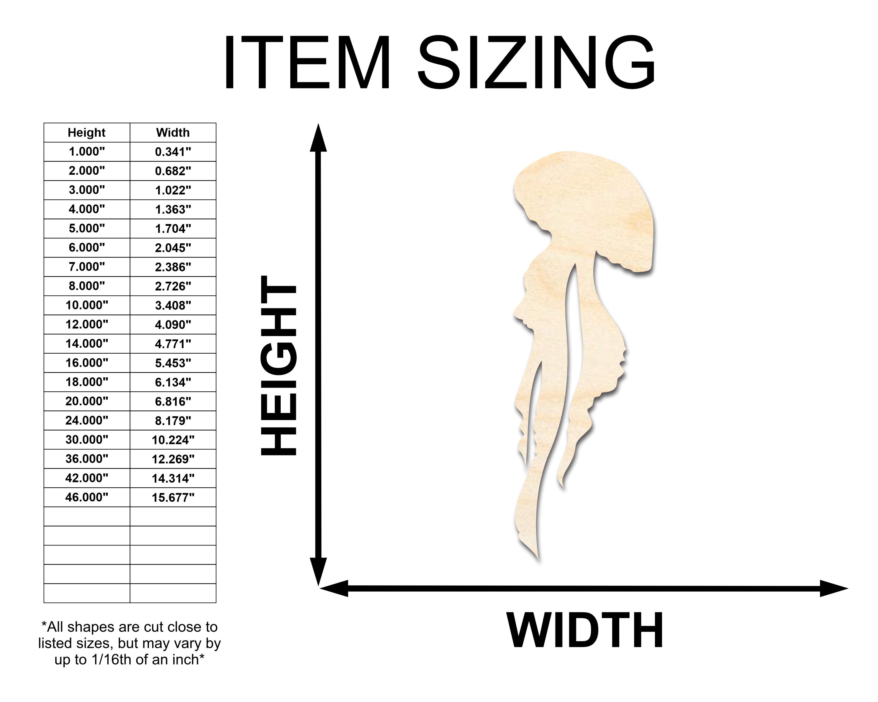 Unfinished Wood DIY Jellyfish Silhouette Craft - Suitable for Up to 46 Different DIY Projects