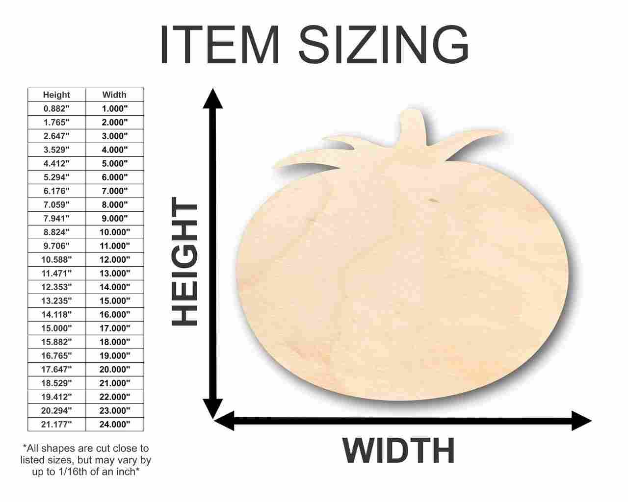 DIY Unfinished Wood Tomato Shape for Garden, Food & Craft Projects (up to 46)