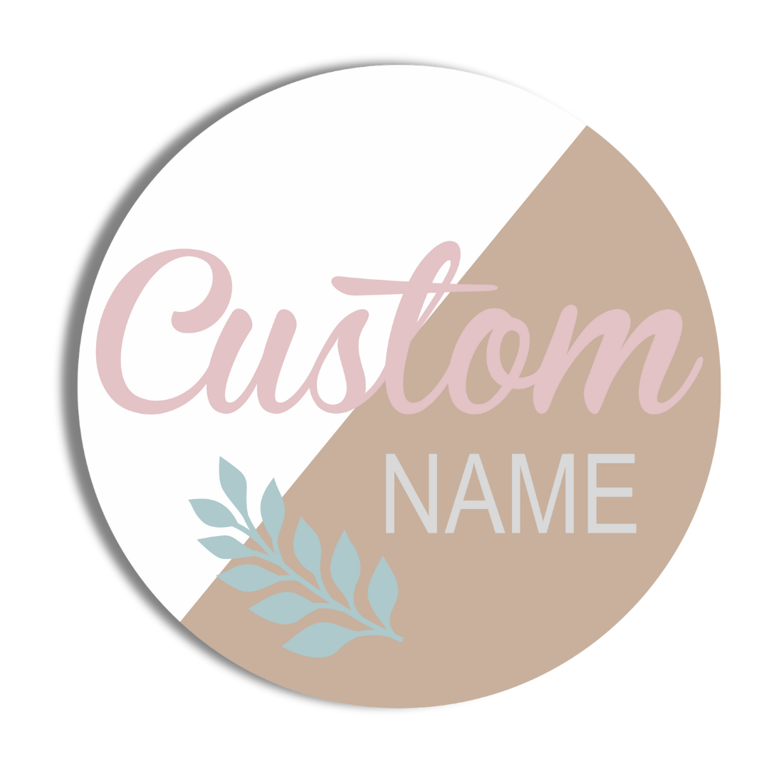 Unfinished Custom Name Leaf - Shaped Wood Door Sign Craft Kit with 1/4 - Inch Thickness