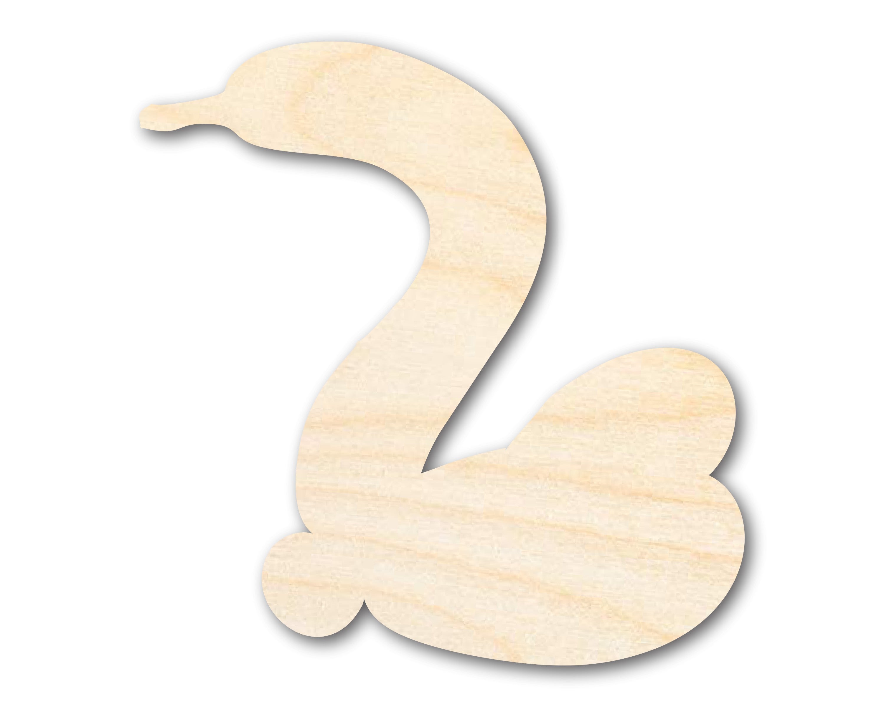 Unfinished DIY Craft Cutout in the Shape of a Wood Balloon Swan, Up to 46 Inches for Multiple DIY Projects