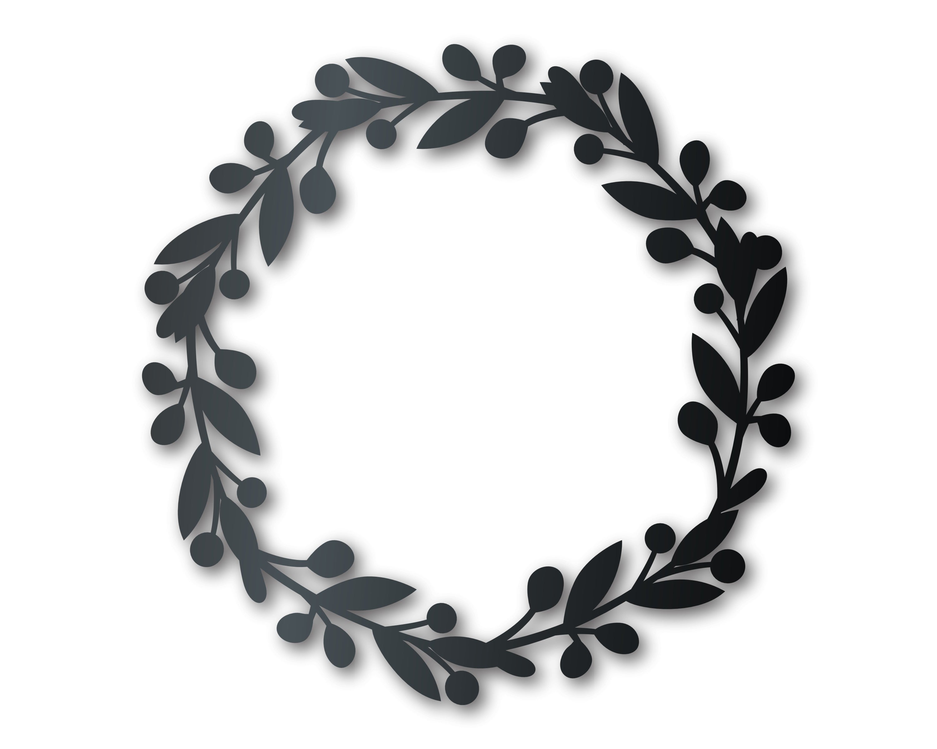 Versatile Metal Berry Wreath Wall Art with Over 20 Colors, Up to 36 Inches