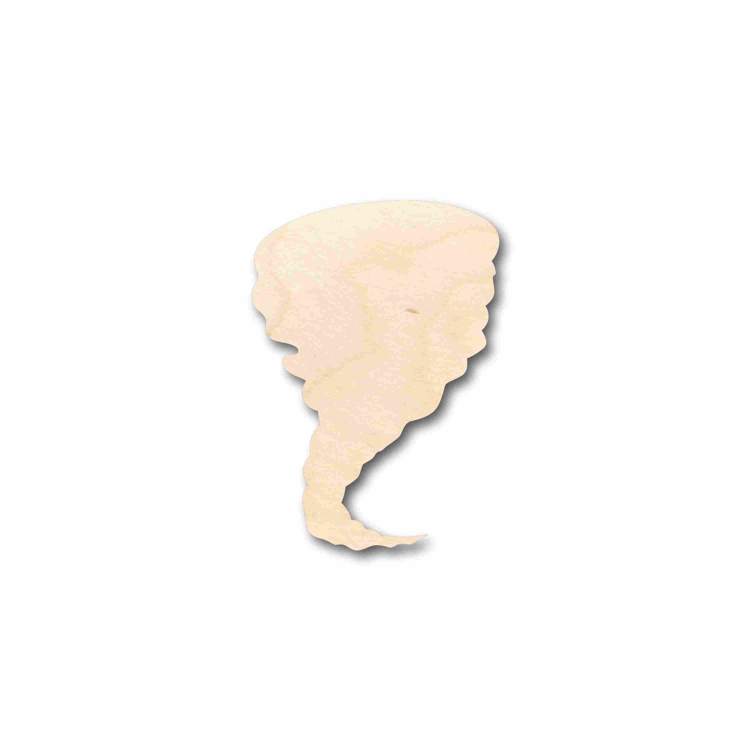 DIY Unfinished Wood Tornado Silhouette - Ideal for Up to 46 Craft Projects