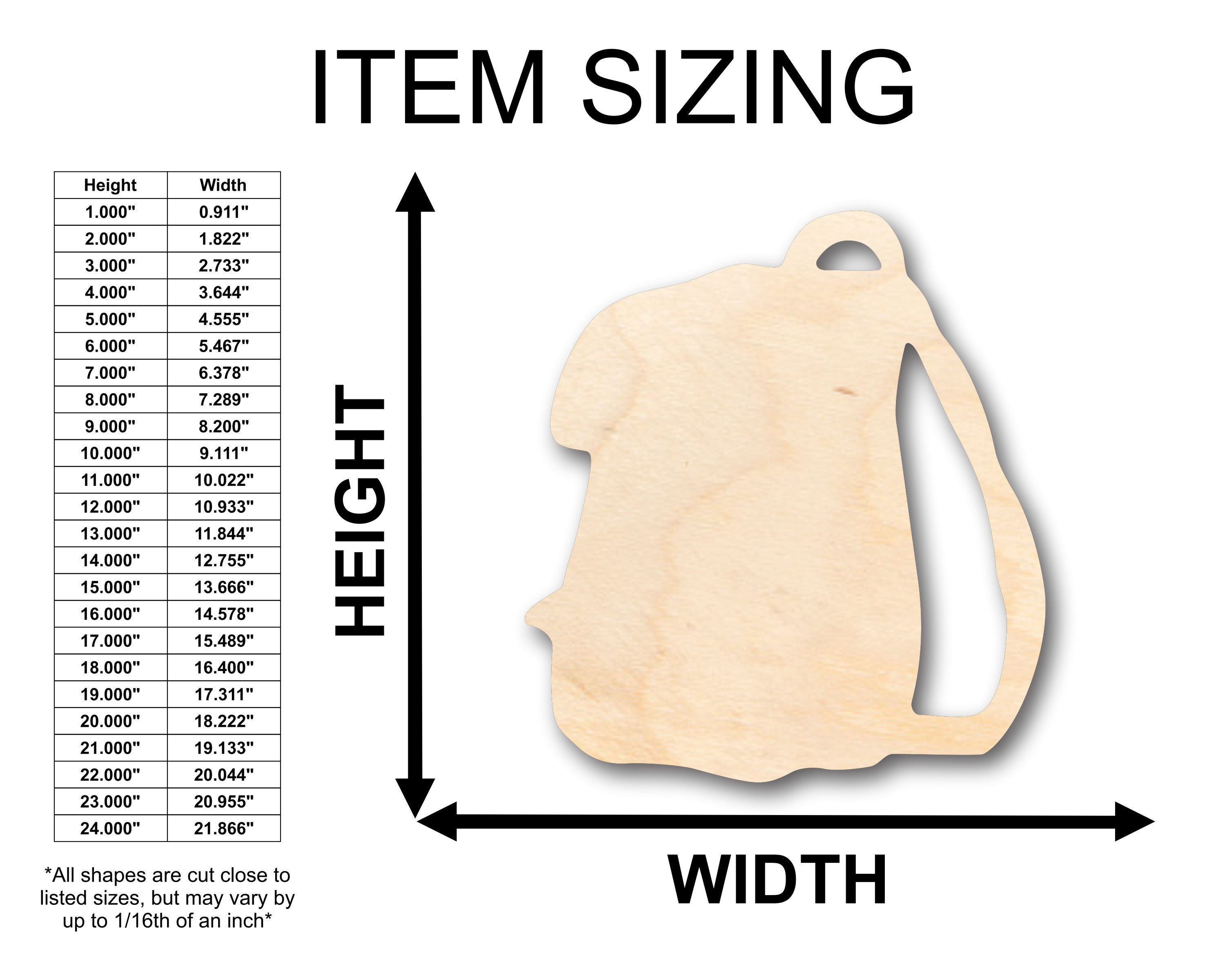 Unfinished Wood Backpack - Shaped Craft Items for Up to 46 Do - It - Yourself Projects