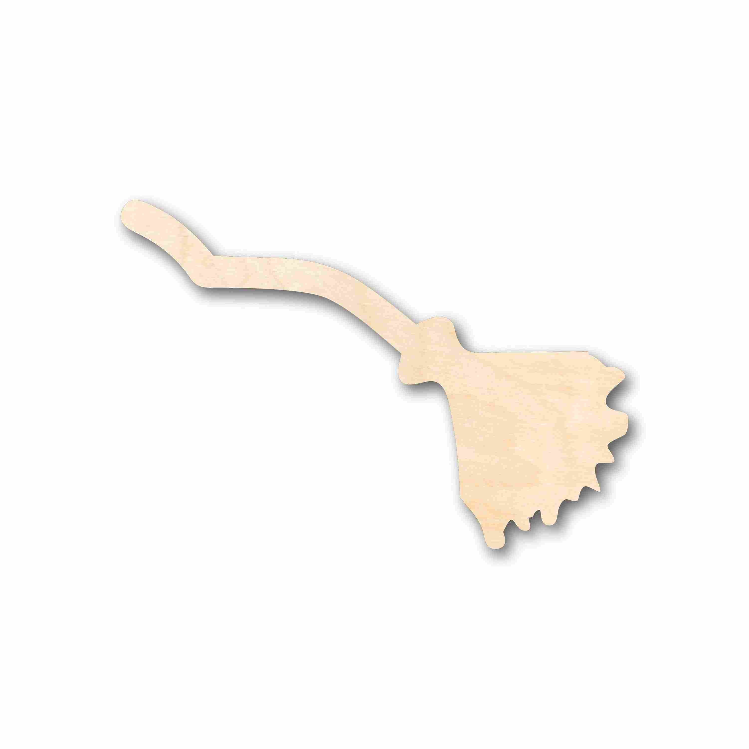 Unfinished Wood Crooked Flying Broom Silhouette for DIY Crafts - Up to 46 Inches