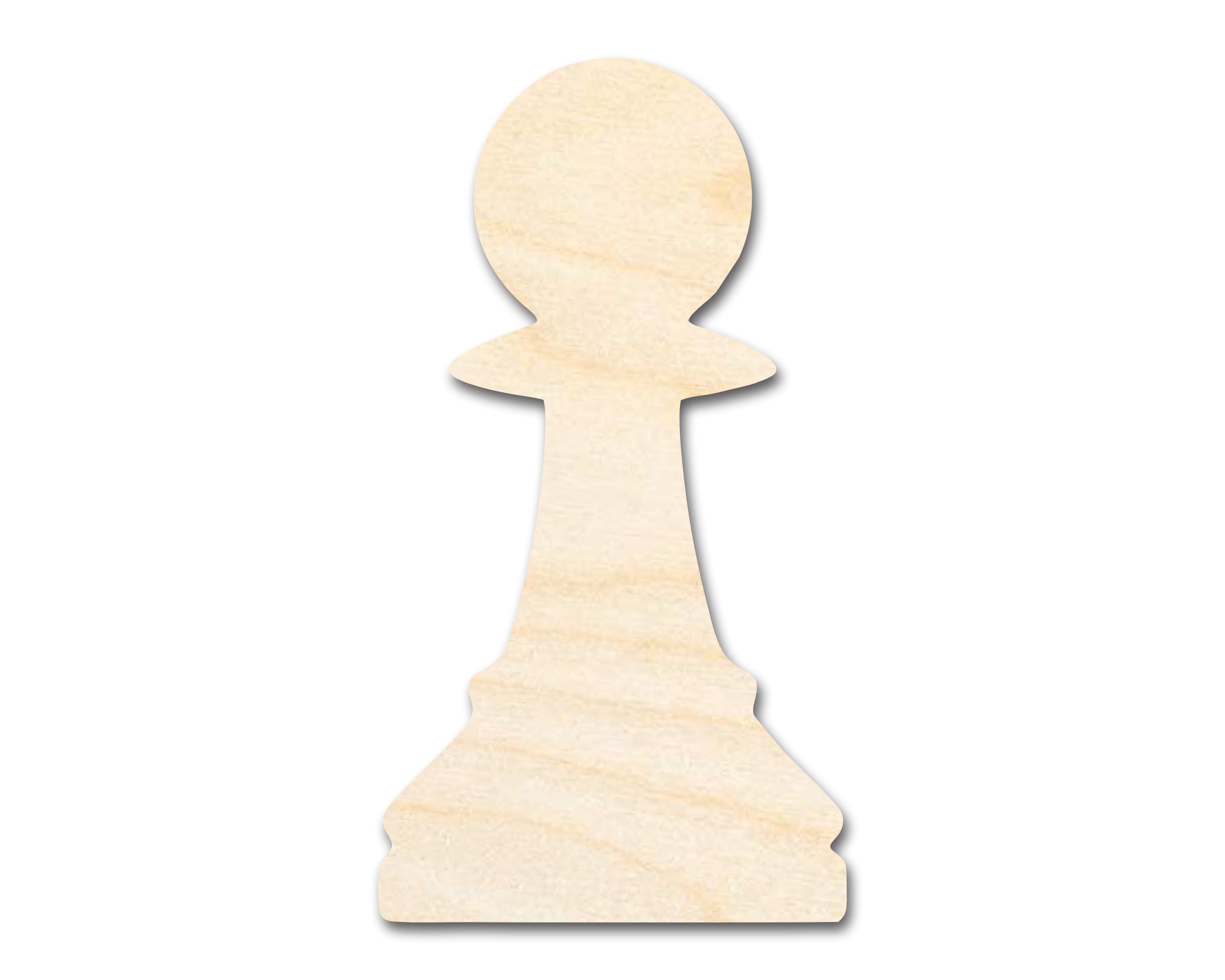 Unfinished Wood Pawn-Style Chess Piece DIY Craft Cutouts - Up to 46 Pieces for Do-It-Yourself Projects
