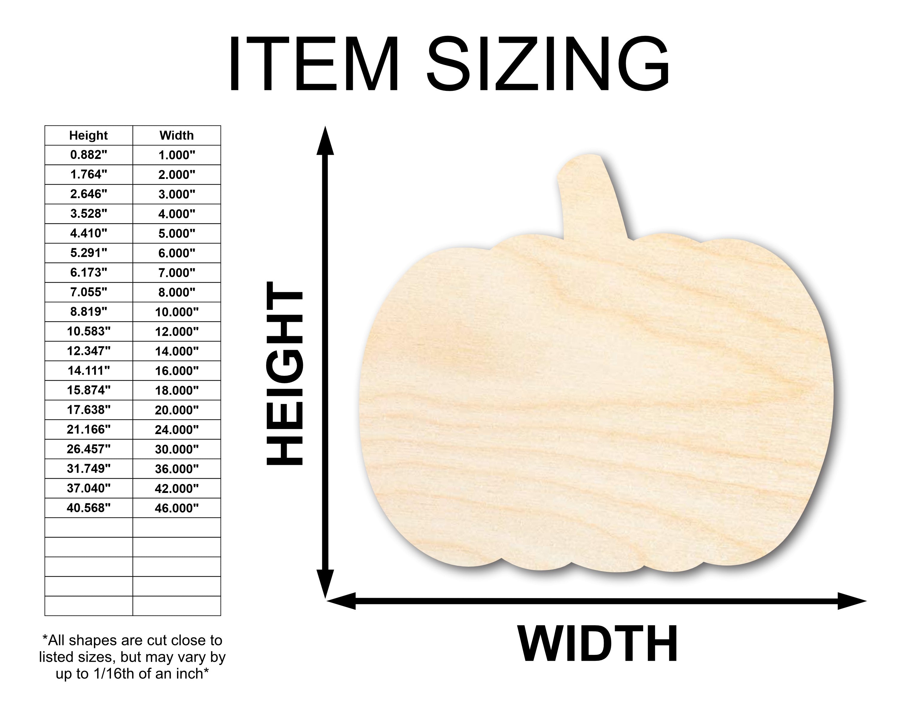 DIY Unfinished Wood Pumpkin Silhouette - Ideal for Up to 46 Craft Projects