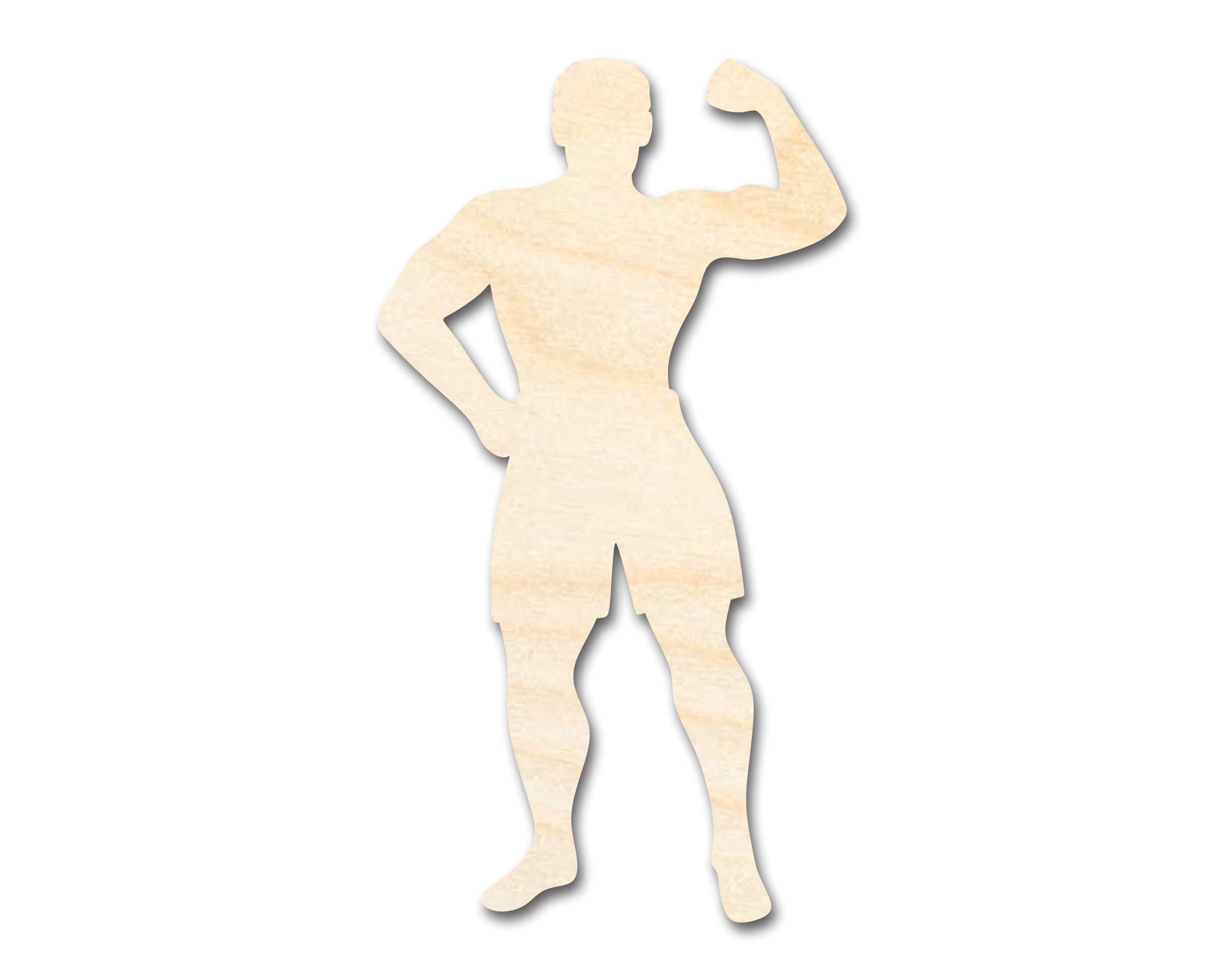 Unfinished Baltic Birch Wood Body Builder Shape Craft Items - Ideal for Up to 46 DIY Projects