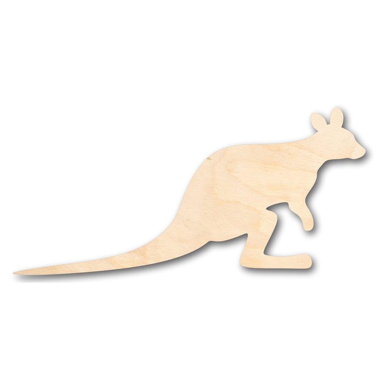 Unfinished DIY Australia Wallaby Shape Wood Craft up to 46 Inches