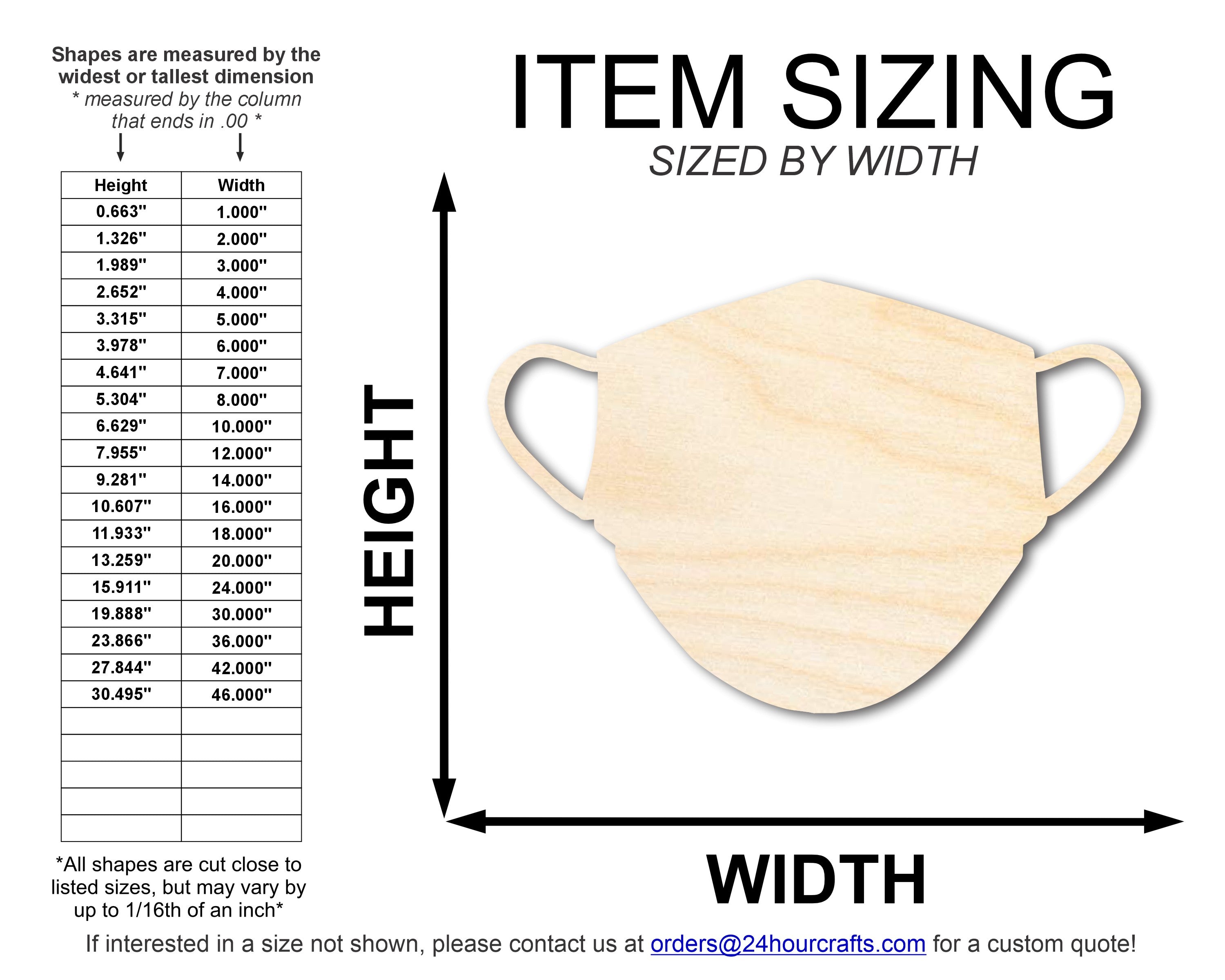 DIY Unfinished Baltic Birch Wood Face Mask Cutouts up to 46 Inches