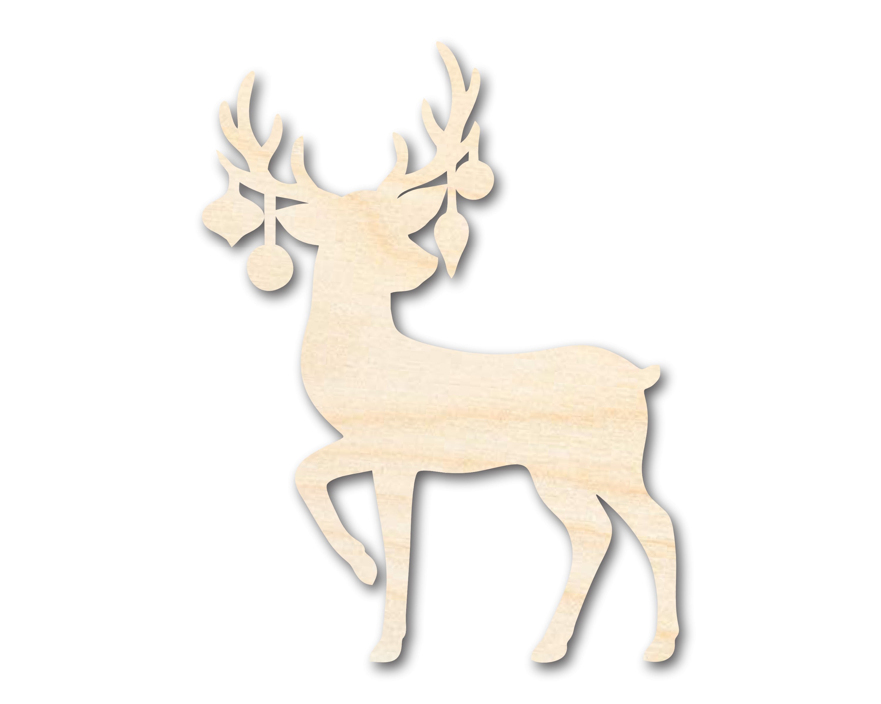 Unfinished DIY Craft Wood Ornament in Reindeer Shape - Up to 46 Pieces for Creative Projects