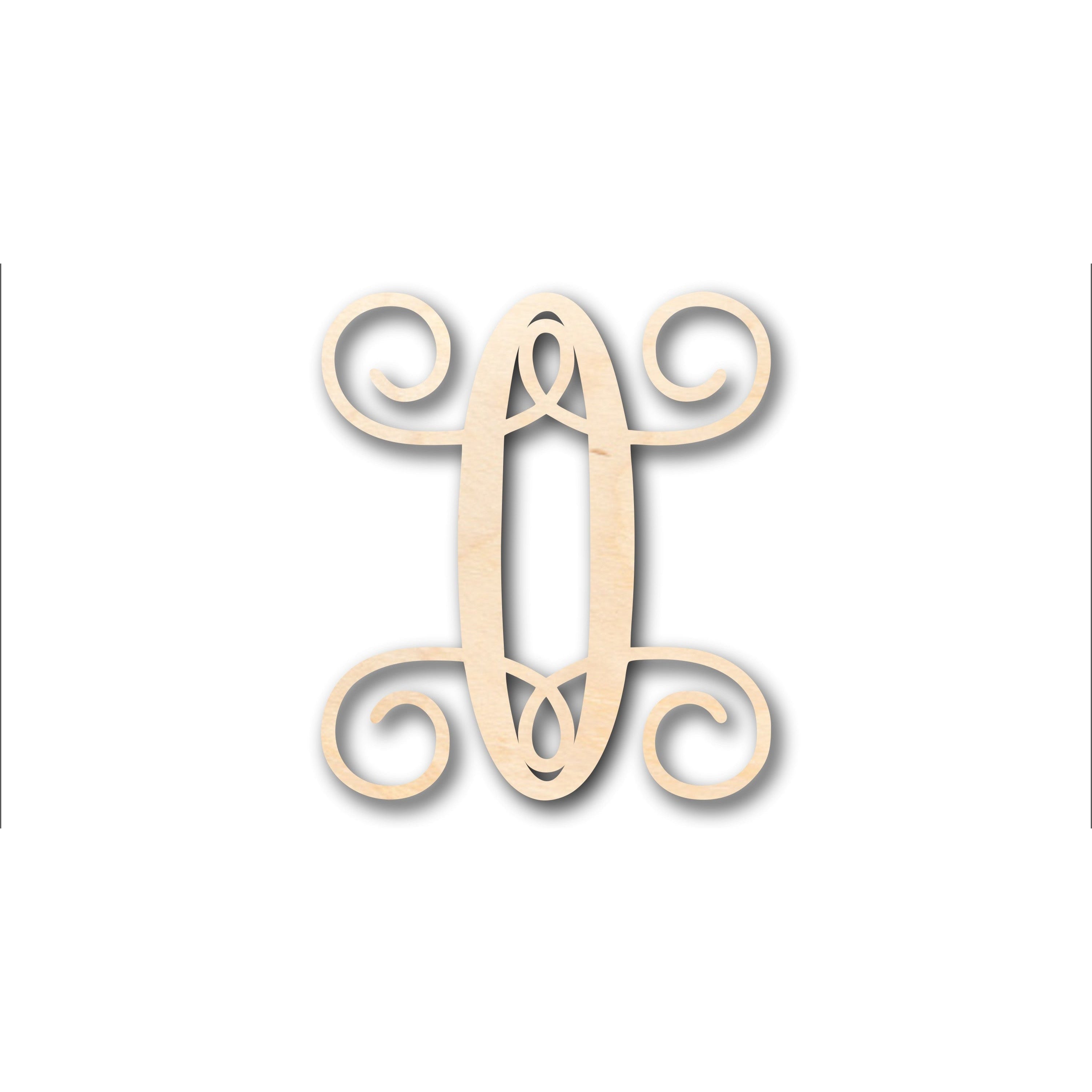 DIY Unfinished Wood Monogram O Shape for Crafts up to 46