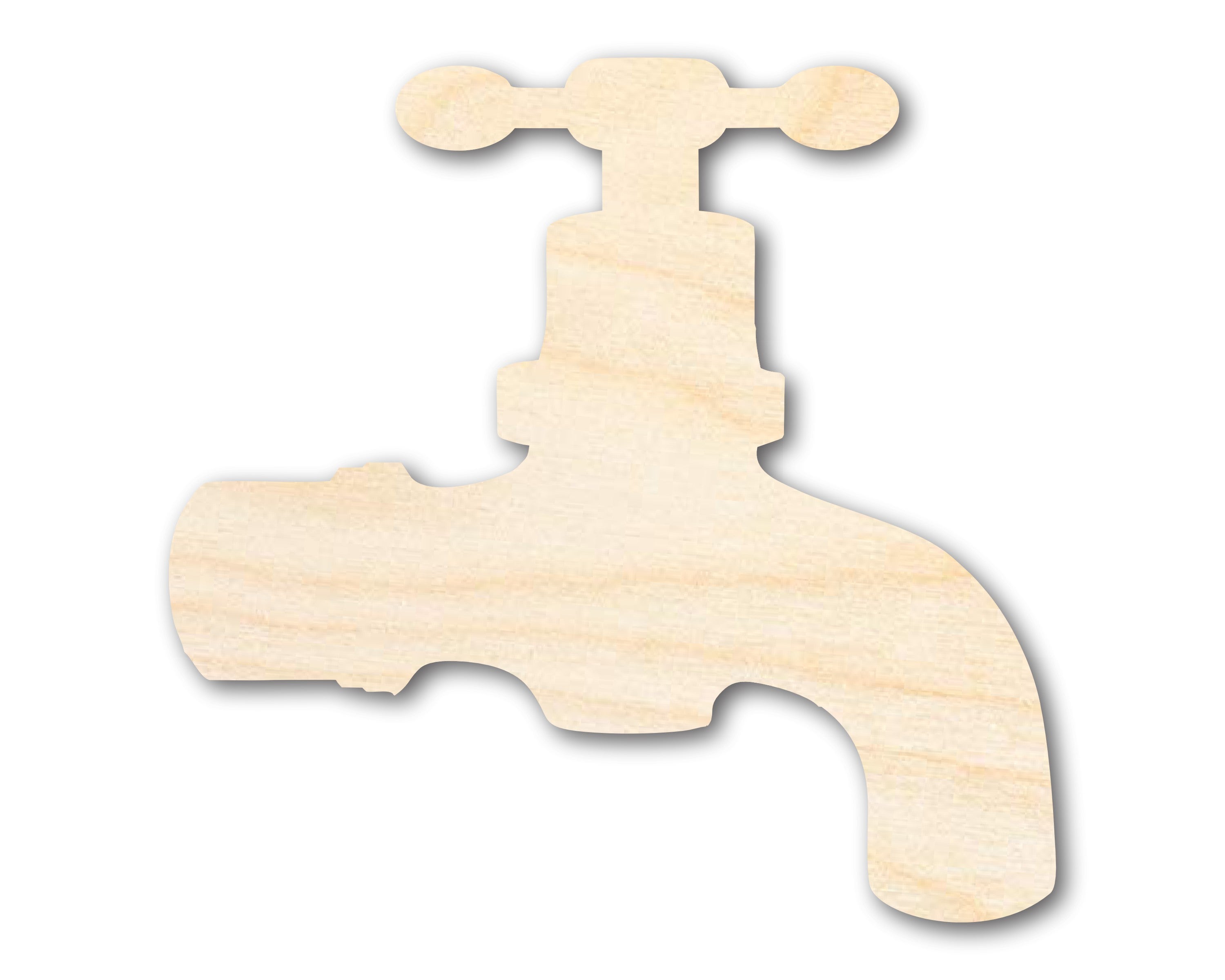 DIY Unfinished Baltic Birch Water Faucet Shape Cutouts up to 46 Inches