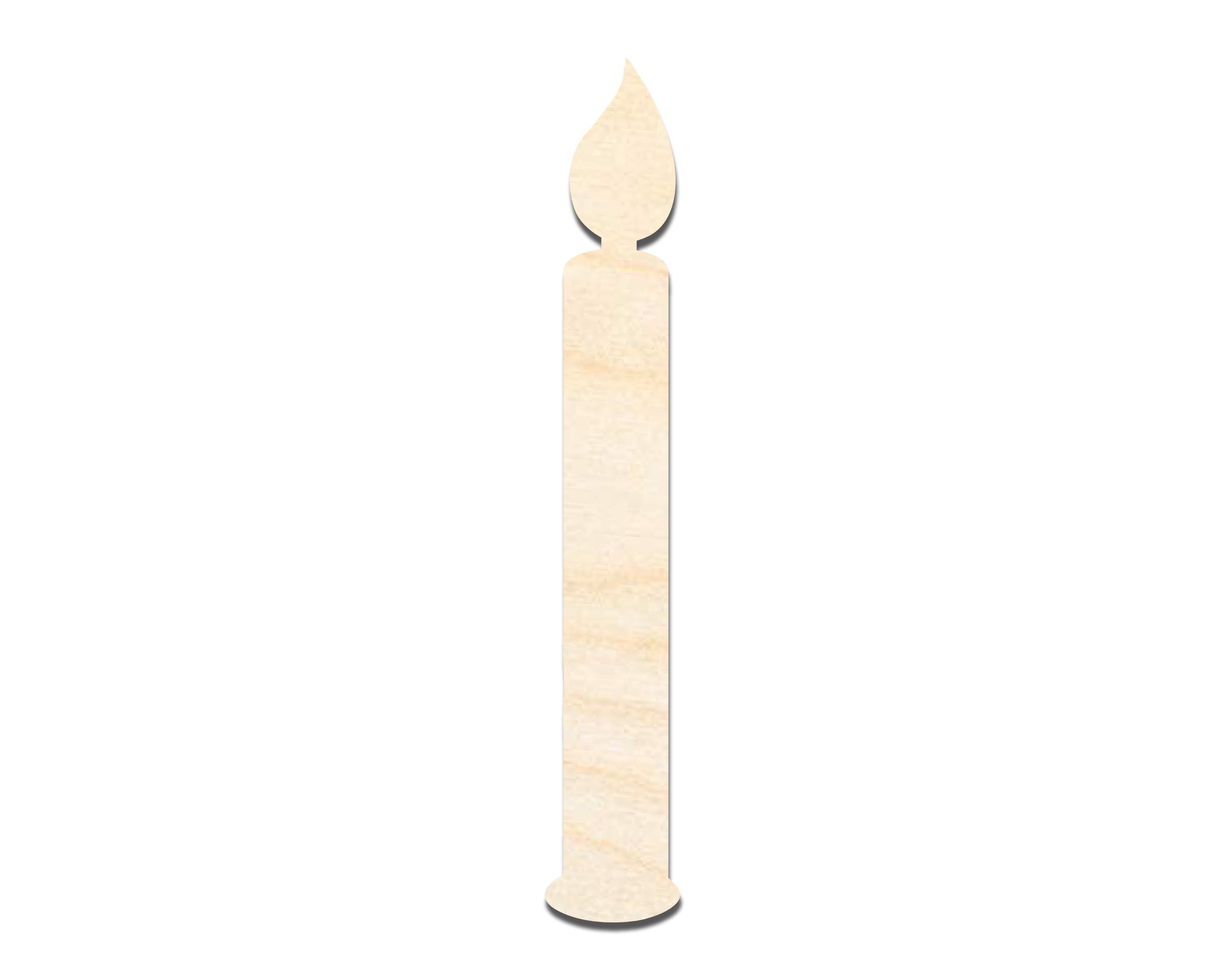 Unfinished Wood Cutouts in Birthday Candle Shape for DIY Crafts, Up to 46 Inches for Multiple DIY Projects