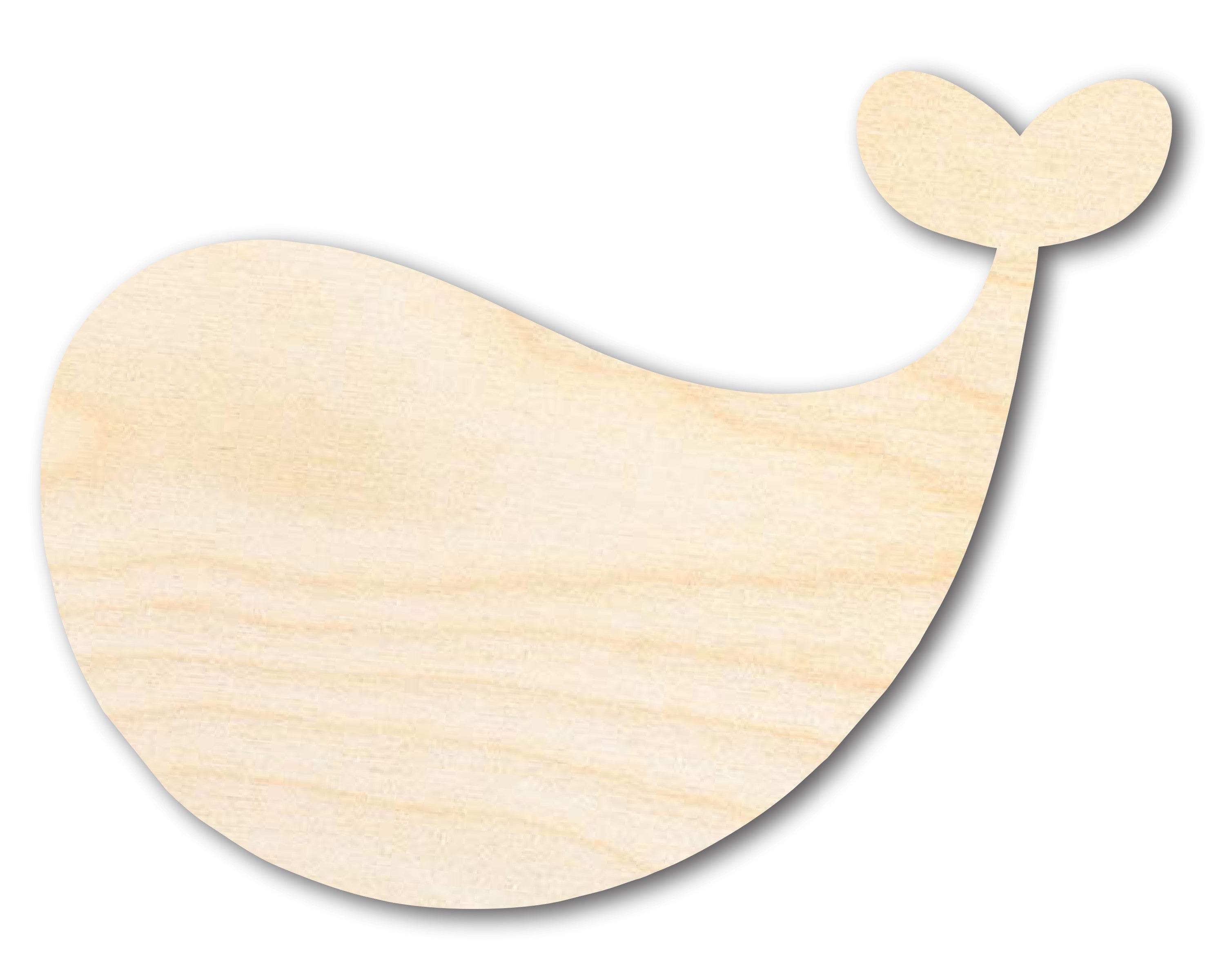Unfinished DIY Craft Cutout of Adorable Whale Shape, Up to 46 Different DIY Options