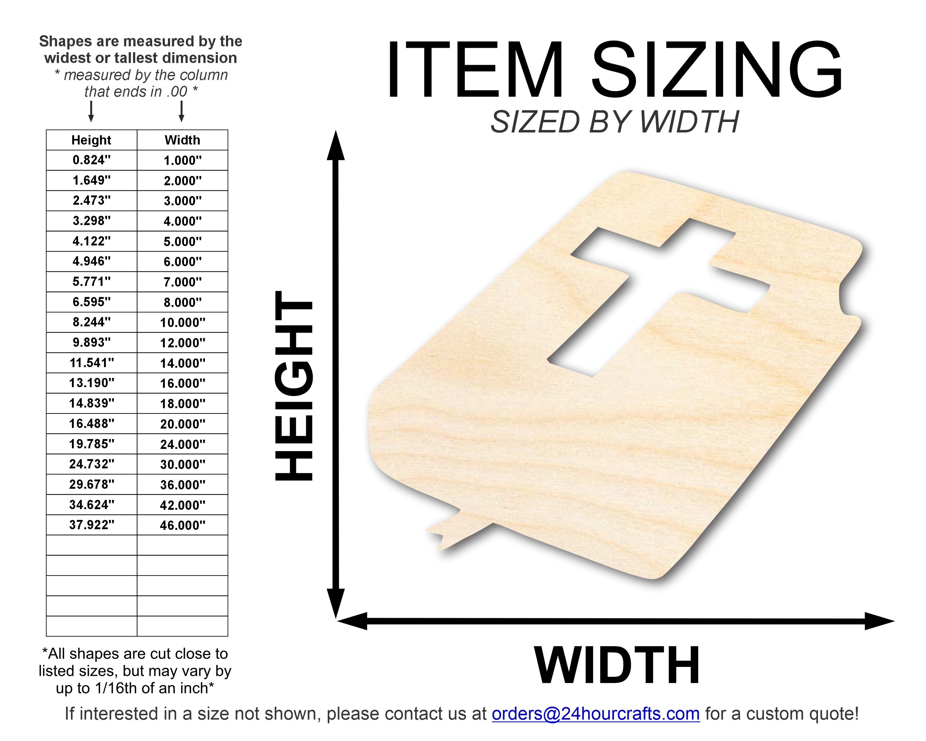 Unfinished DIY Craft Cutout in the Shape of a Bible | Up to 46 Inches for Your Do - It - Yourself Projects