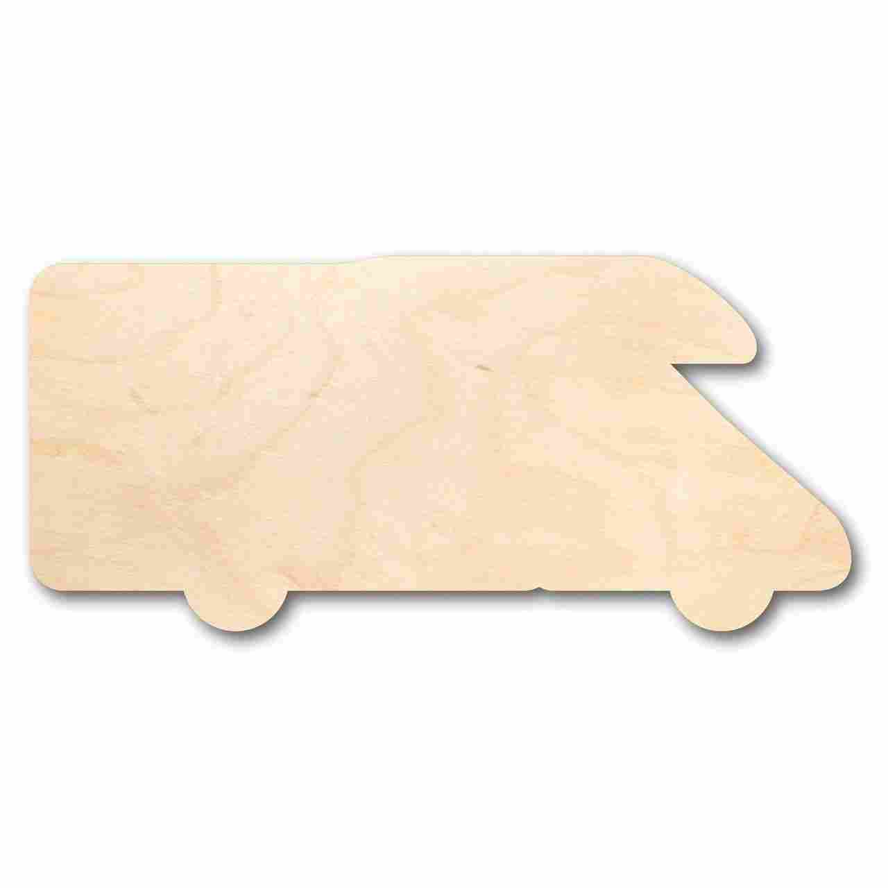 DIY Unfinished Wood RV Shapes for Camping Crafts, up to 46 Sizes