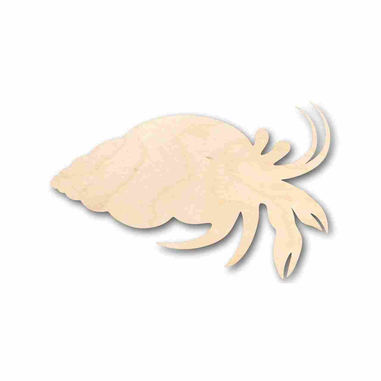 Unfinished Wood Hermit Crab Shape - Ocean - Beach - Nursery - Craft - up to 46 DIY