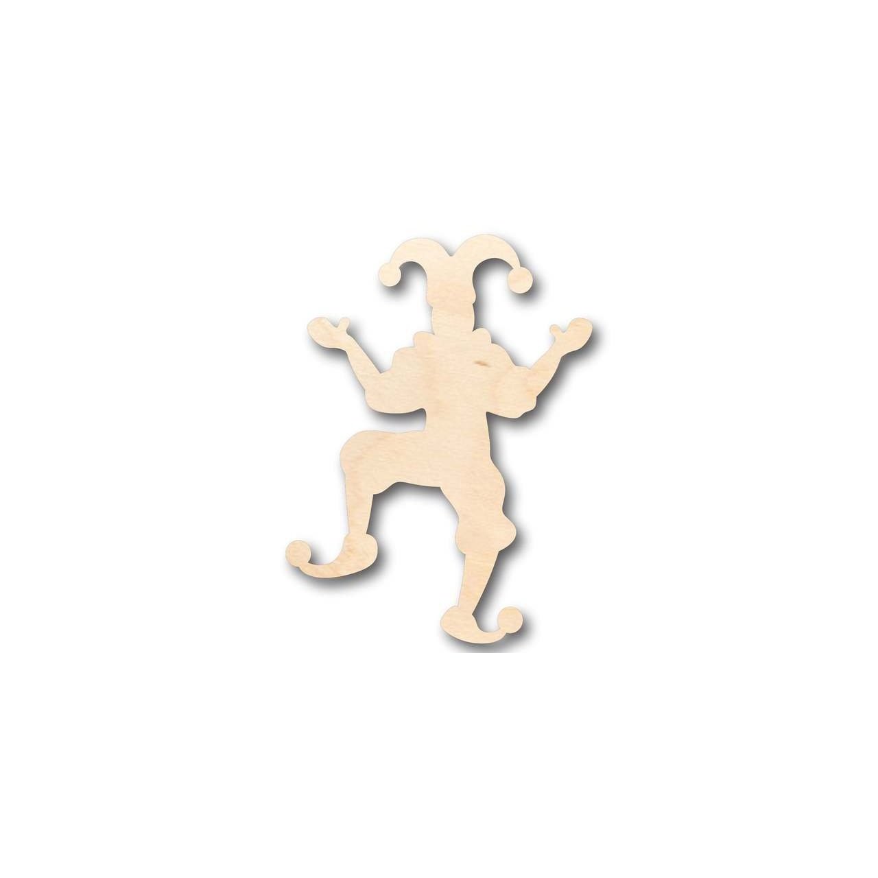 DIY Unfinished Wood Jester Joker Shape for Crafts up to 46