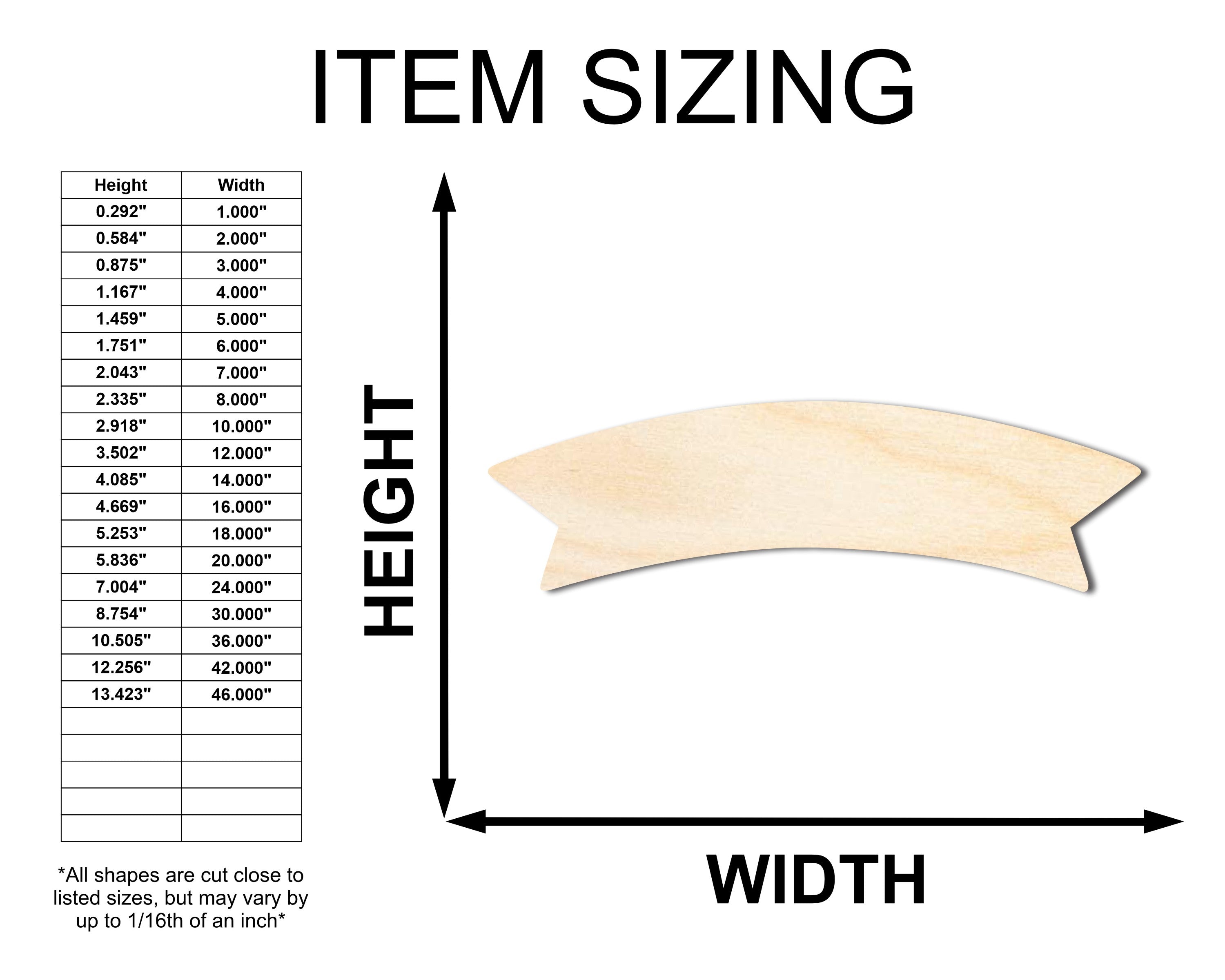 Unfinished DIY Wood Scroll Banner Silhouette Craft Items - Suitable for up to 46 Do - It - Yourself Projects