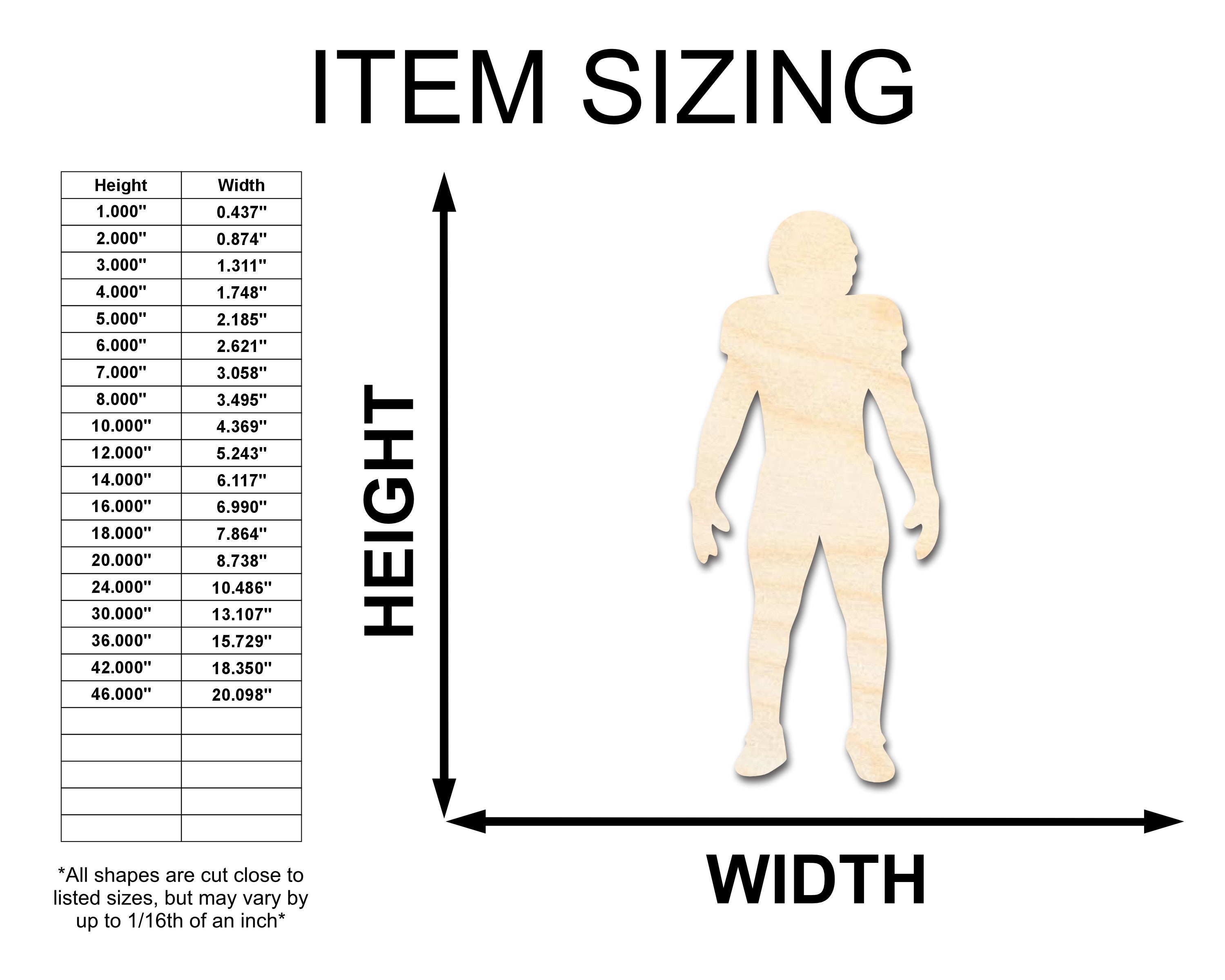 DIY Unfinished Baltic Birch Football Player Silhouette Cutout up to 46 Inches