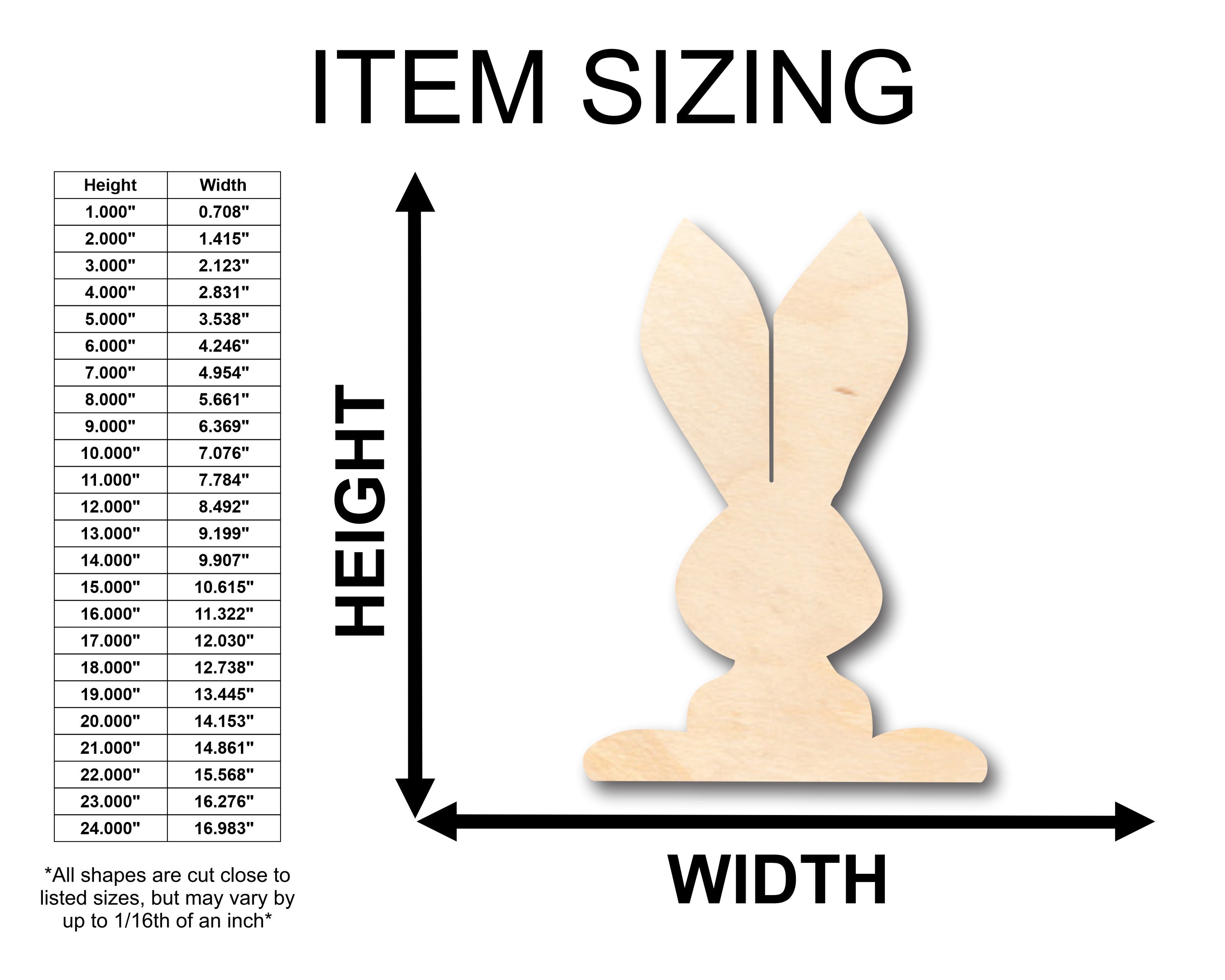 DIY Unfinished Wood Bunny Shape for Crafts up to 46 Pieces