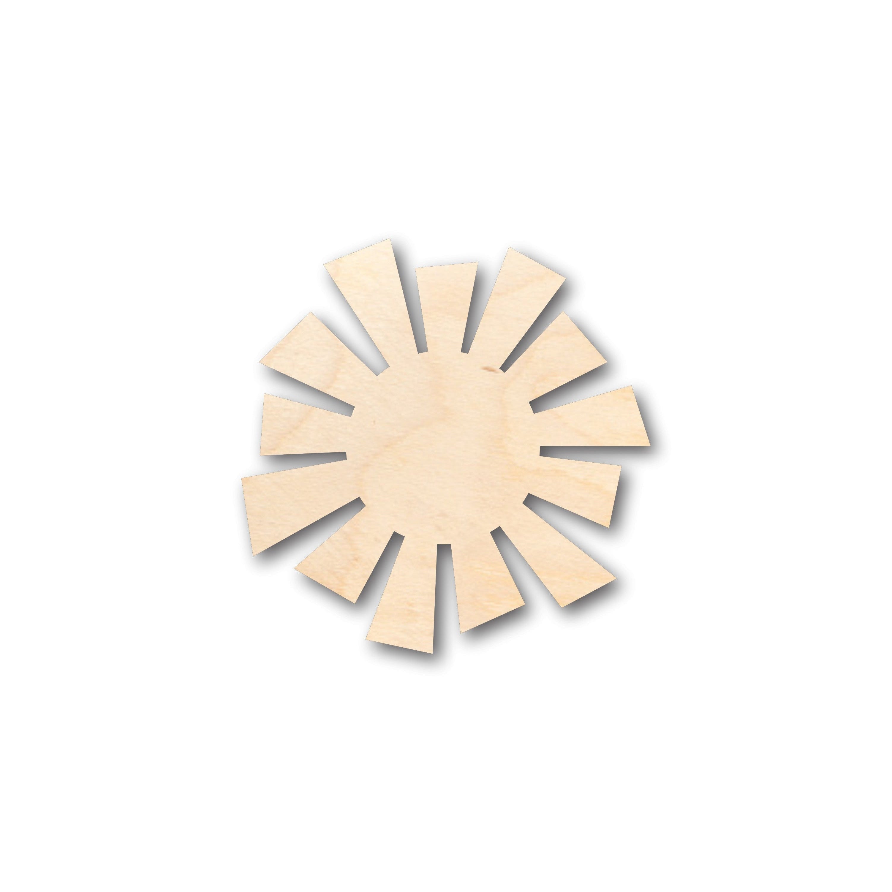 Unfinished Wood Sun Shape for DIY Crafts - Available in Sizes up to 46 Inches