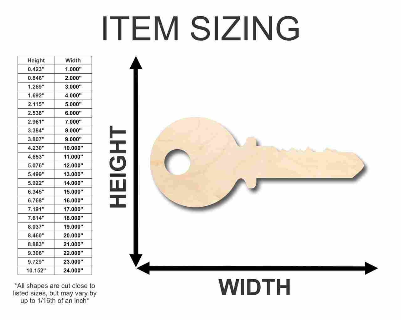 Unfinished Wood Key - Shaped Craft Items for Up to 46 Do - It - Yourself Projects