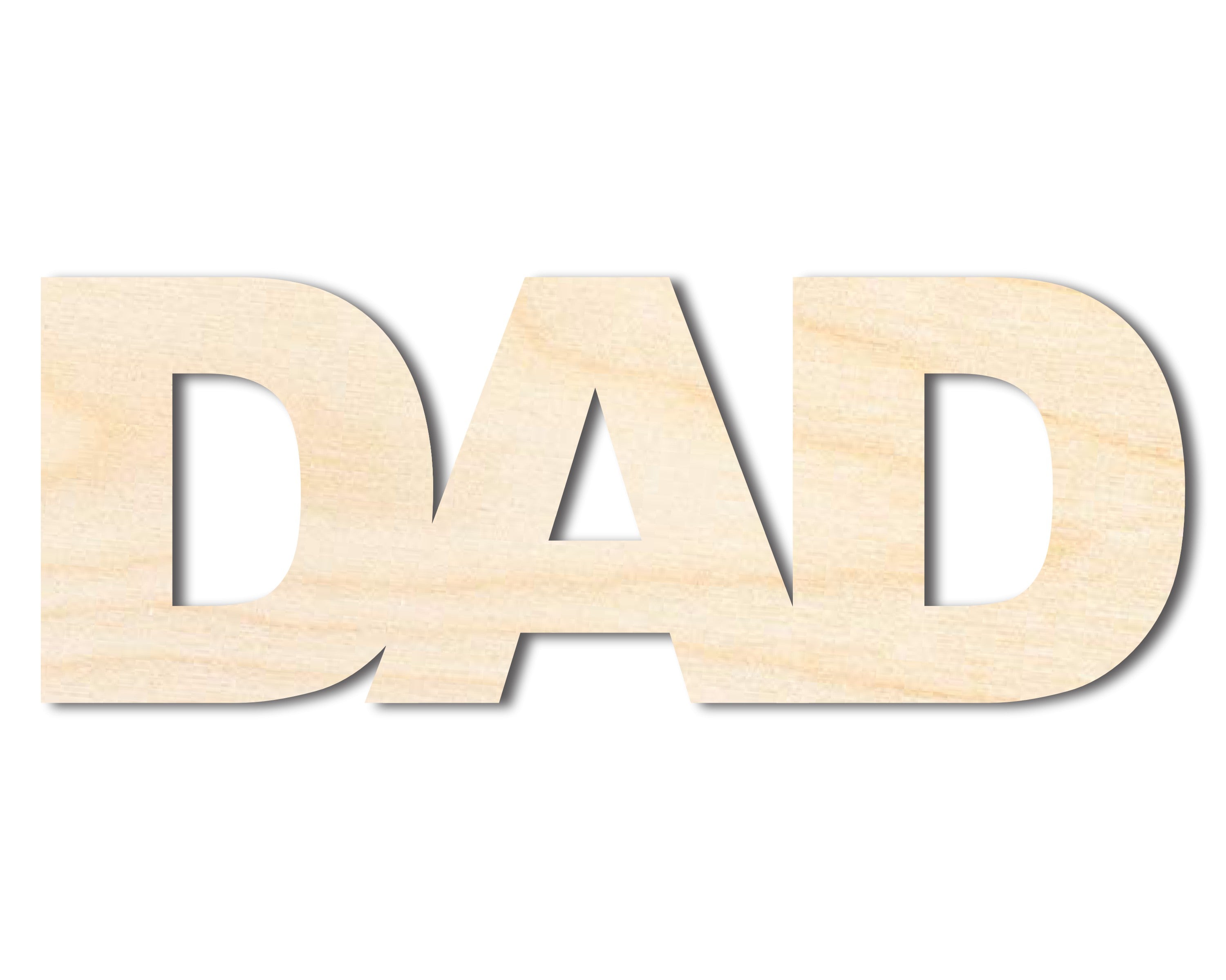 Enhanced DIY Craft Unfinished Wood Dad Cutout for Your Creative Projects in the Bigger Better Collection