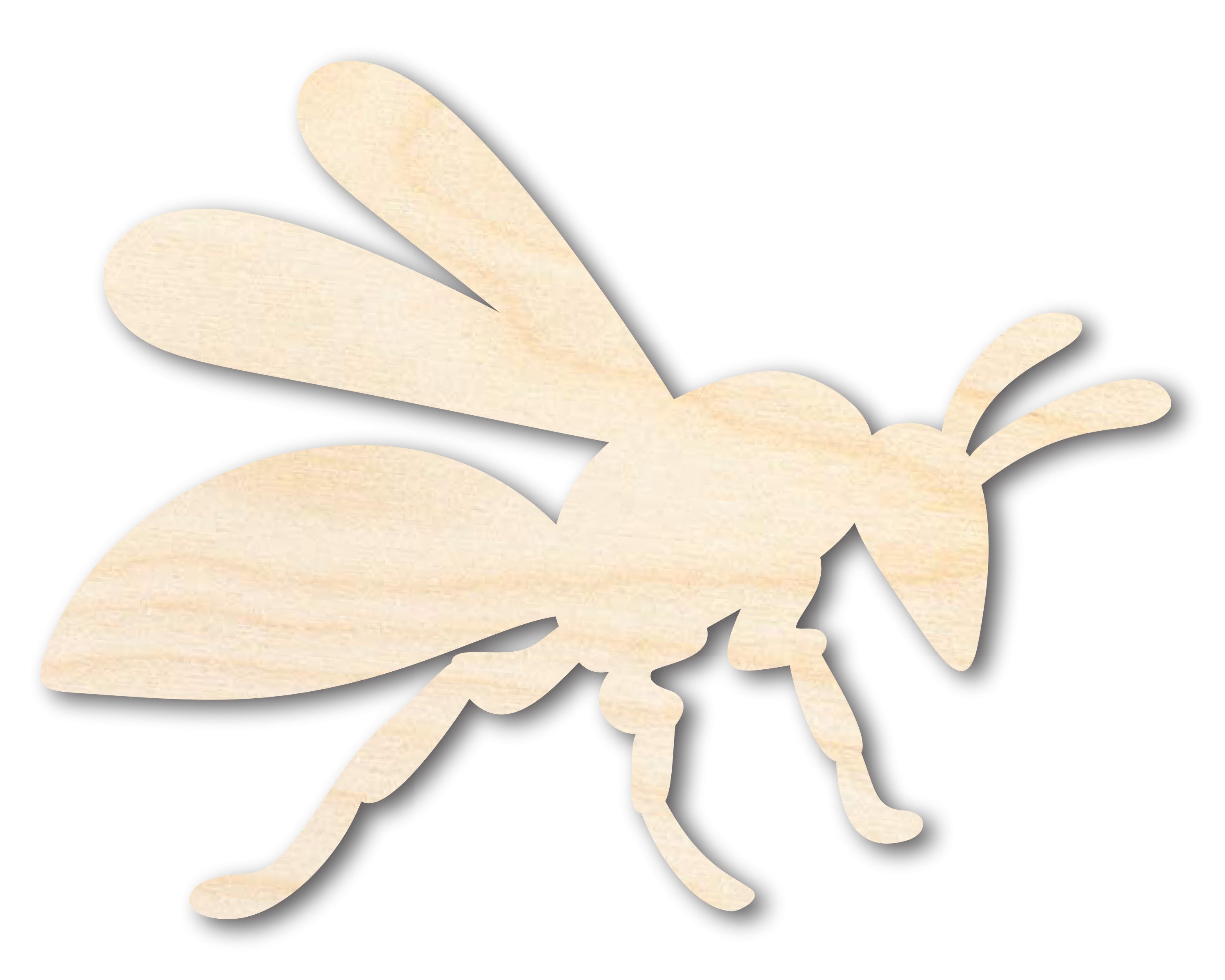 DIY Unfinished Wood Wasp Silhouette Shape for Crafts, Up to 36 Inches