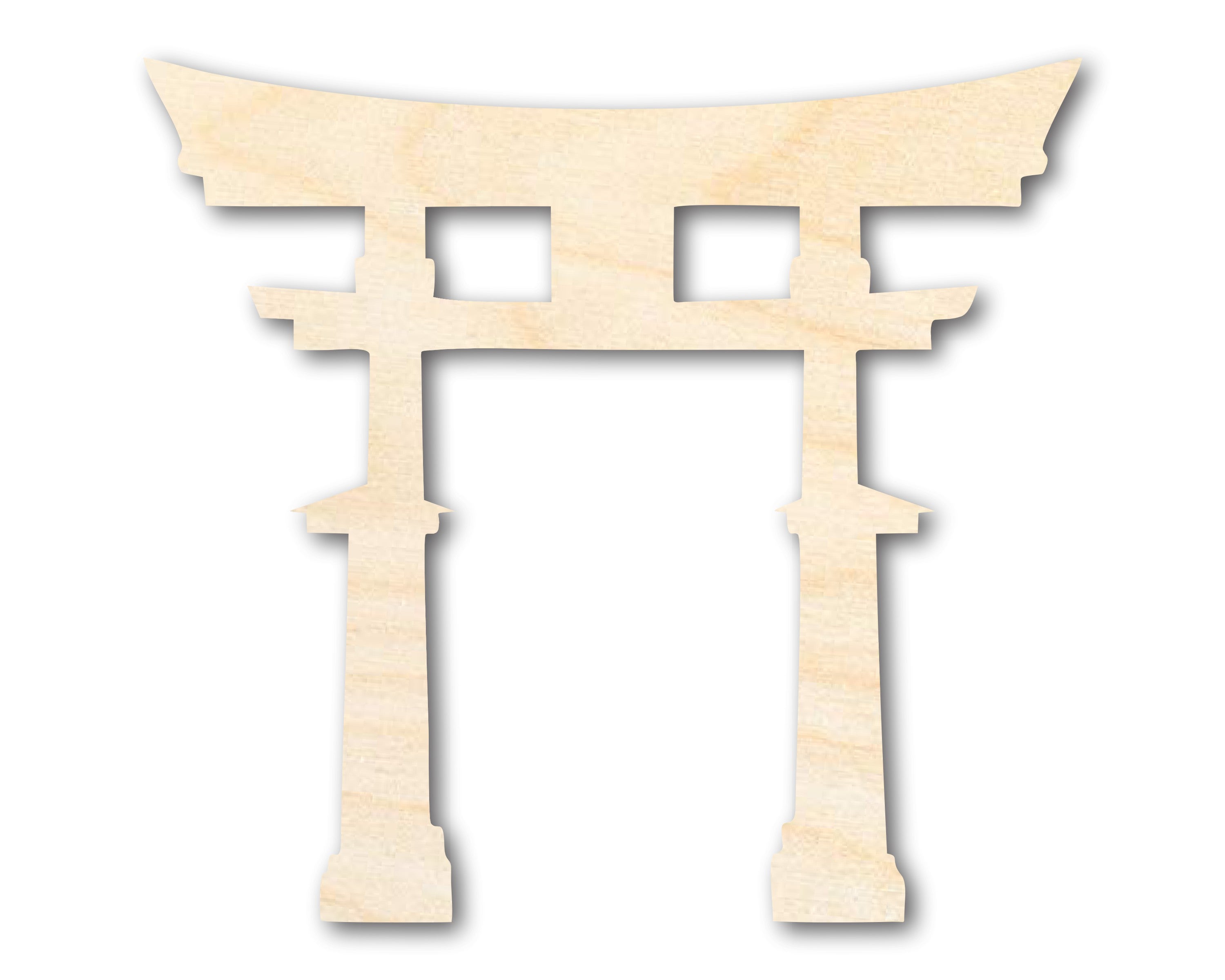 Unfinished Japanese Torii Shape Wood Craft Cutout for Up to 46 DIY Projects