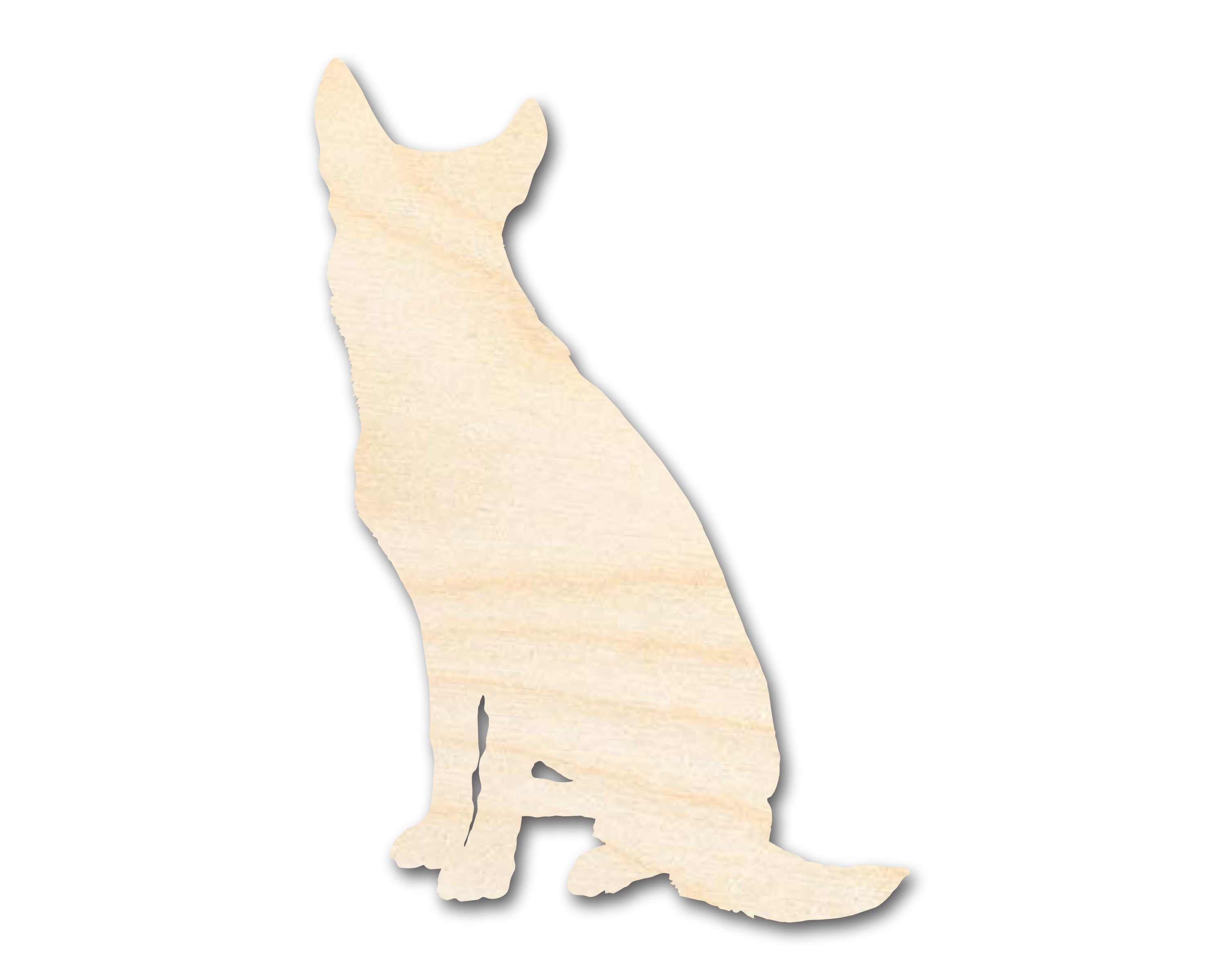 Up to 46-Inch Unfinished Wood Sitting Dog Shape Craft Piece