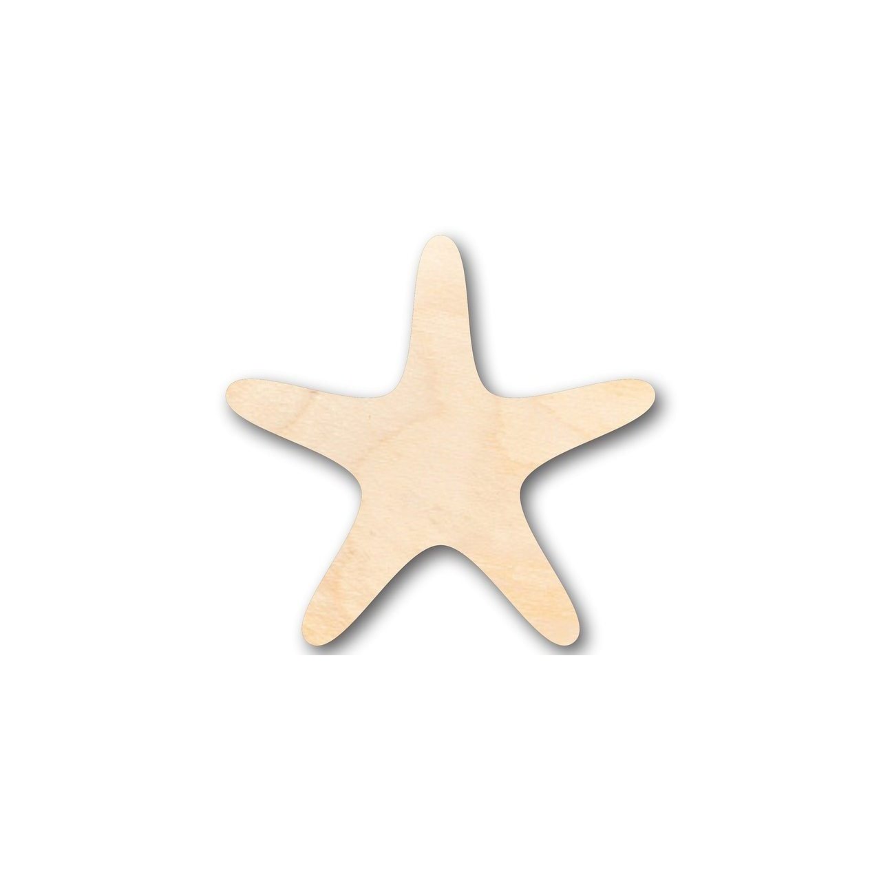 Unfinished Baltic Birch Plywood Starfish Shape for Ocean - Beach - Nursery - Craft Projects, Up to 46 Inches for DIY