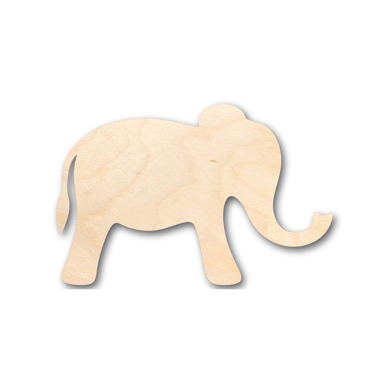 Unfinished DIY Wood Elephant Shape Craft - Ideal for Animal and Wildlife Themed Projects, Sizes up to 46