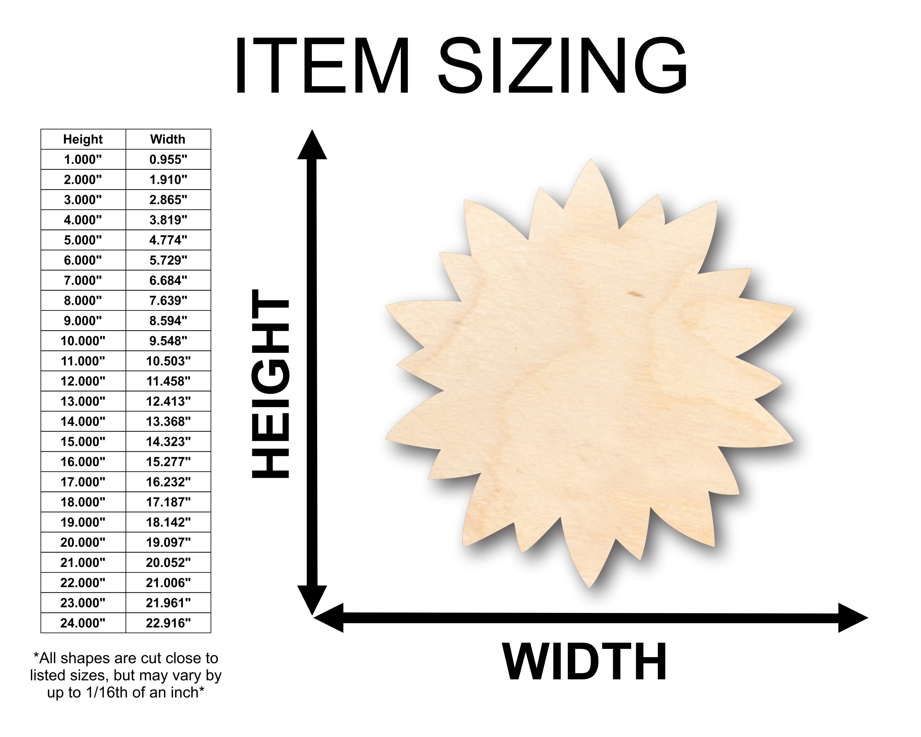 DIY Unfinished Wood Sunflower Petals Shape, up to 46 Pieces for Crafts