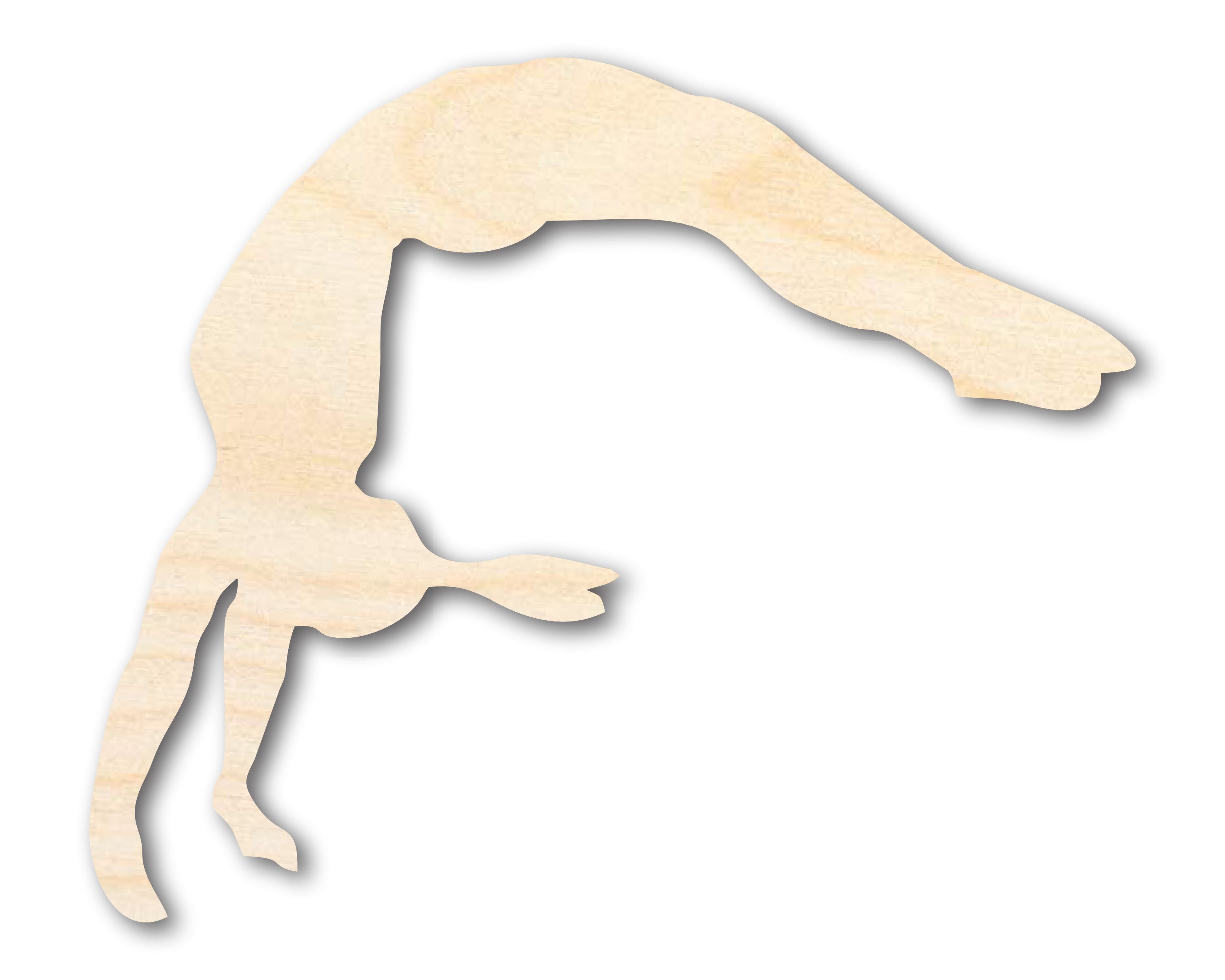 Unfinished Baltic Birch Wood Gymnast Handspring Shape DIY Craft Cutouts - Up to 46 Inches for Multiple DIY Projects