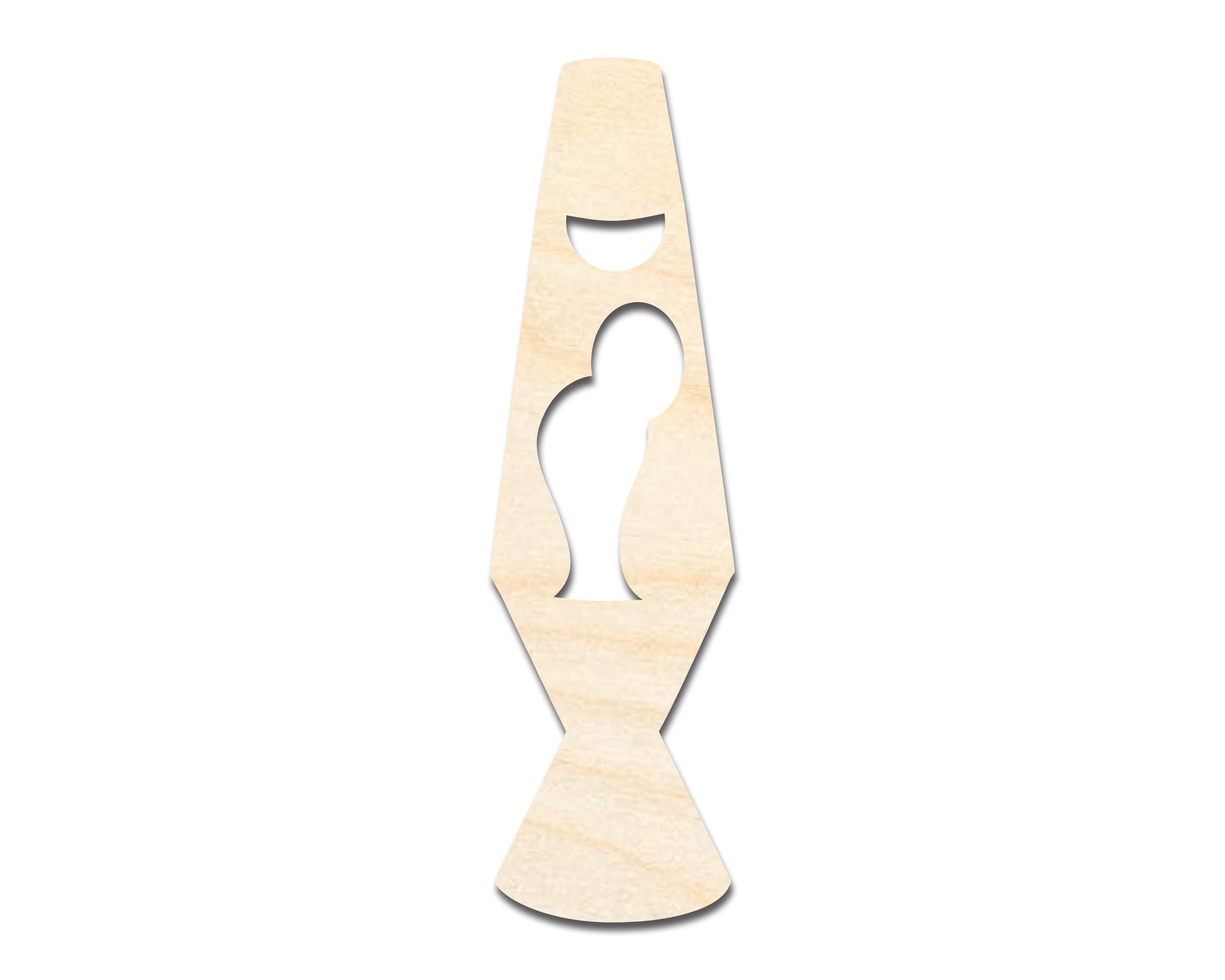 DIY Unfinished Baltic Birch Wood Lava Lamp Shape Cutout up to 46 Inches
