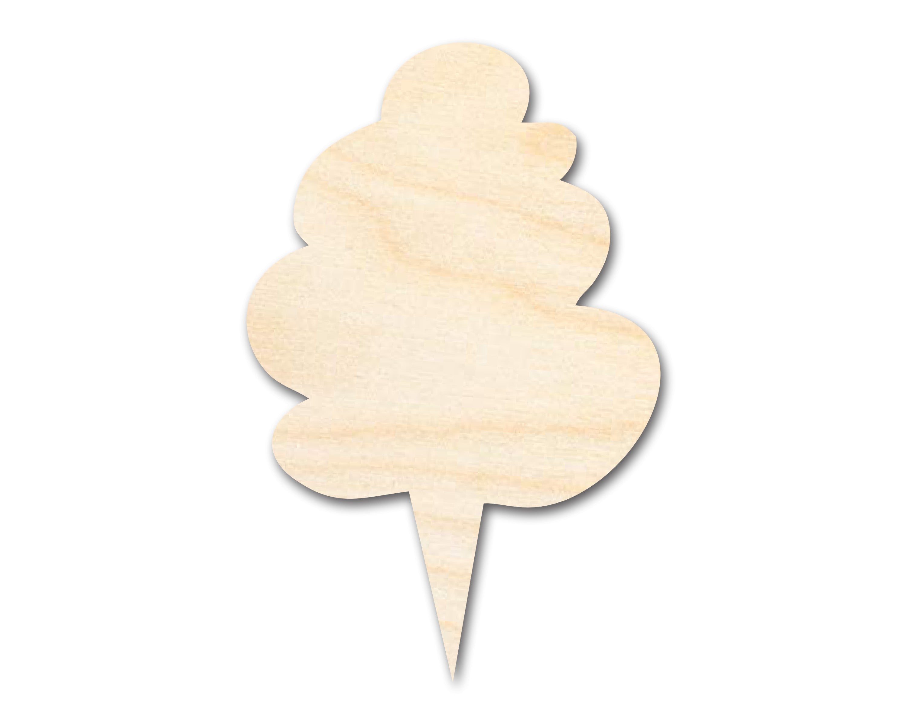 Unfinished Baltic Birch Wood Cotton Candy Shapes for Crafts (Up to 36' Diameter)