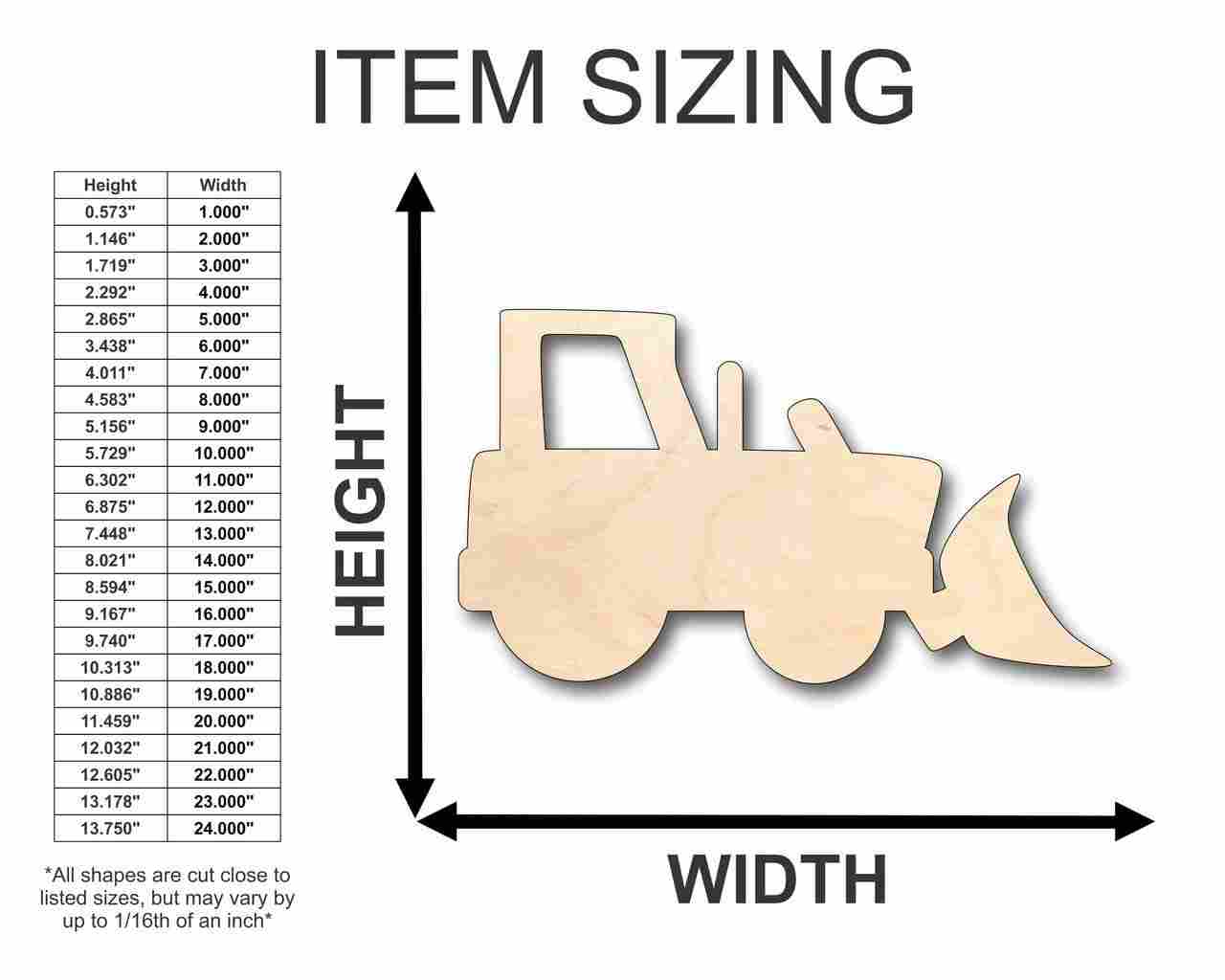 Unfinished Wood Bulldozer Shape Crafting Material - Ideal for Up to 46 DIY Projects