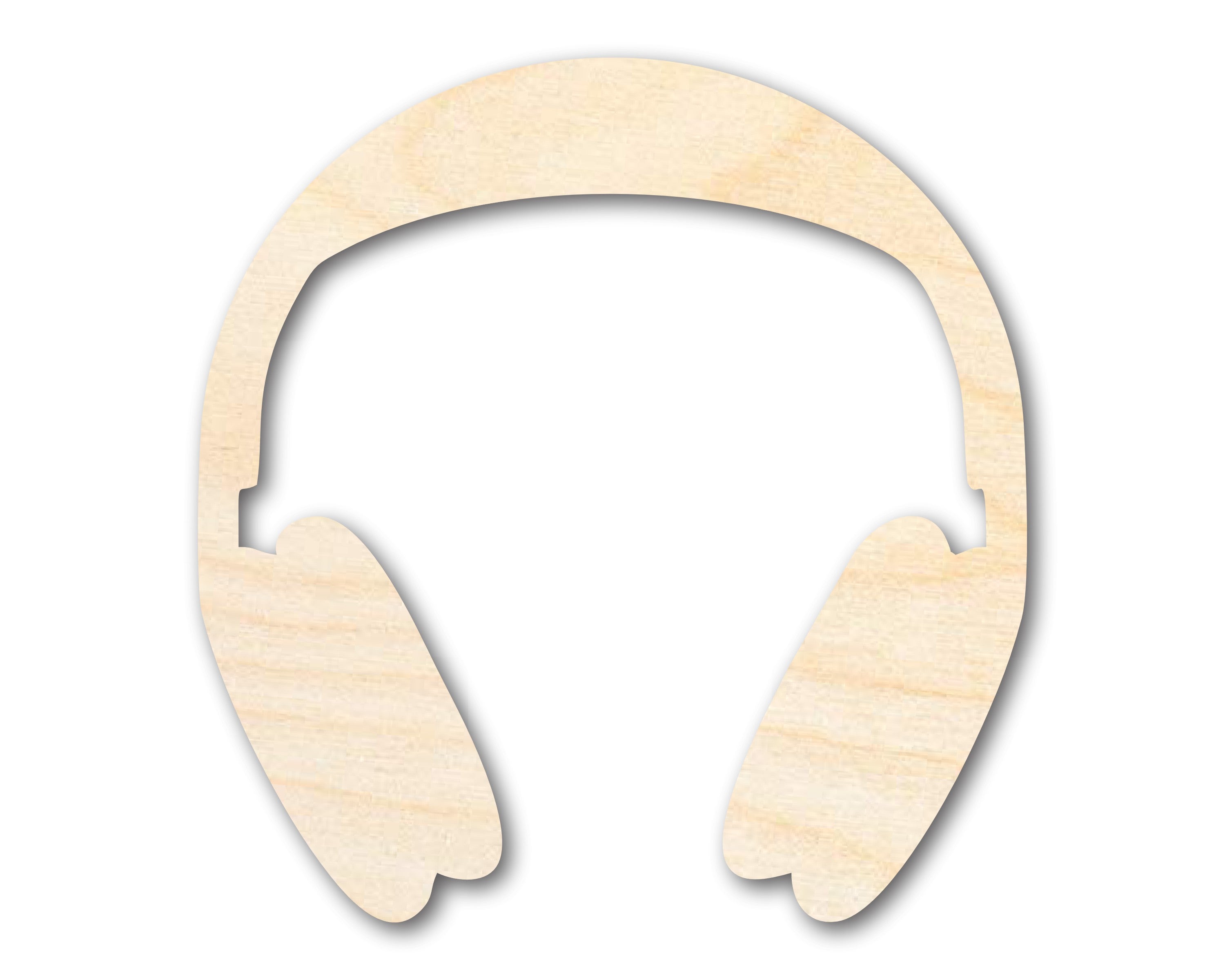 Unfinished Wood Headphone - Shaped DIY Craft Cutouts, Up to 46 Inches for Multiple DIY Projects