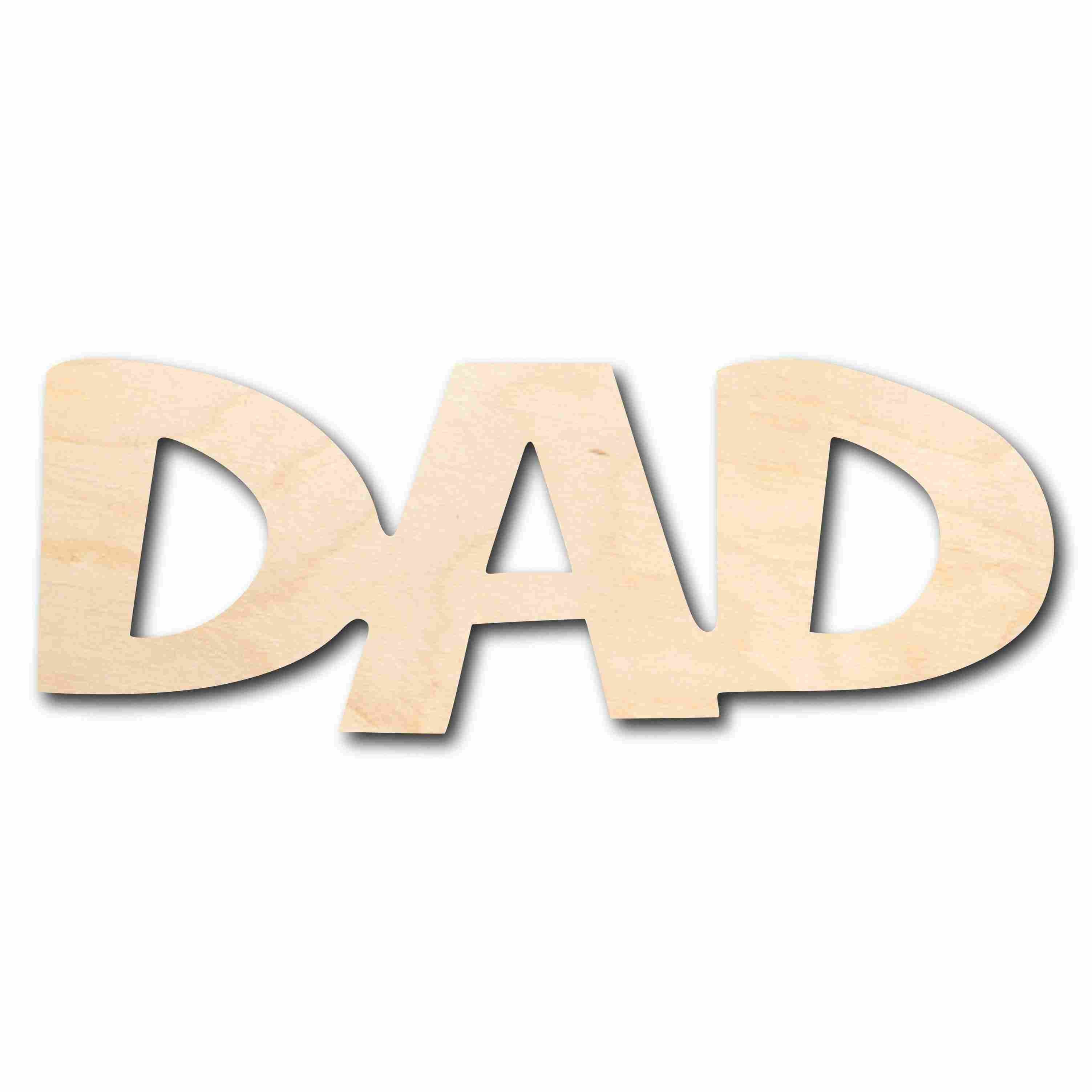 DIY Handmade Unfinished Wood Cutout Craft for Dad on Father's Day
