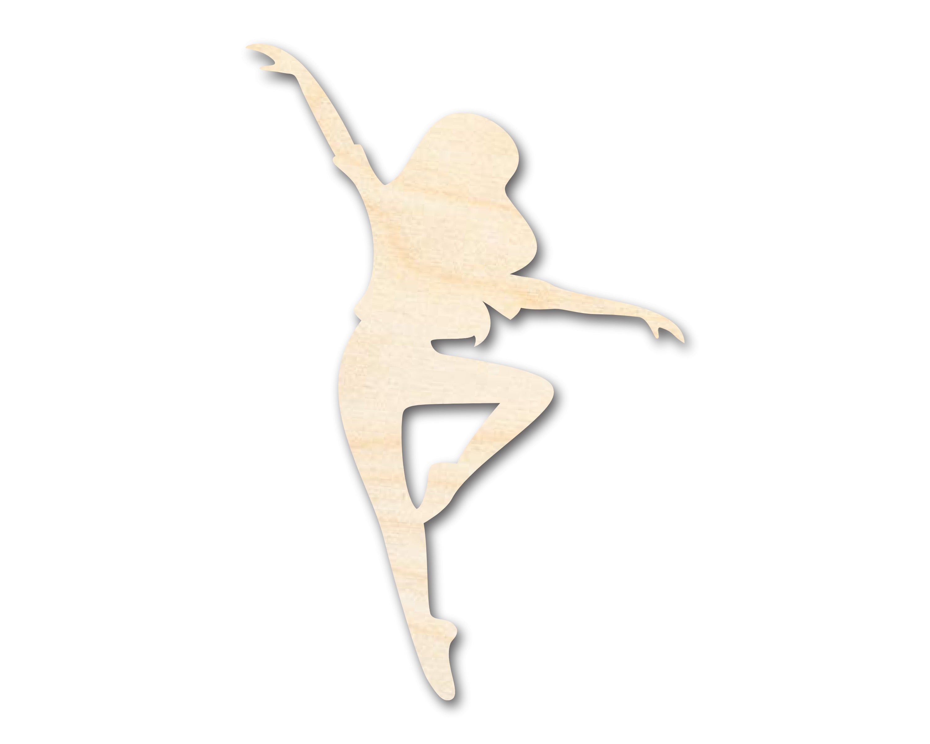 Unfinished Baltic Birch Wood Dancer Shape for DIY Dance Crafts - Sizes Up to 46 Inches
