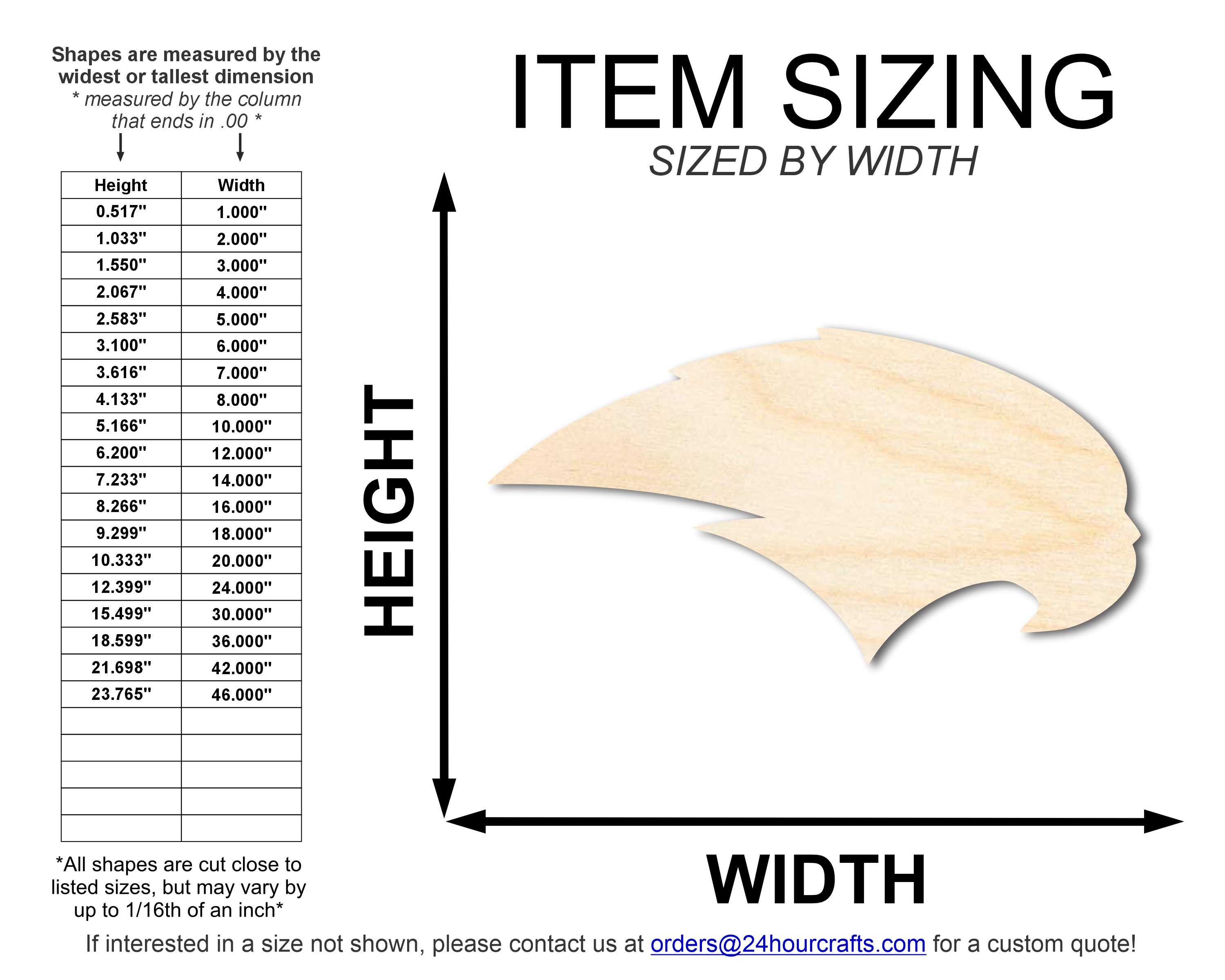 Unfinished DIY Craft Cutout in the Shape of a Wood Hawk Mascot | Up to 46 Inches for Do - It - Yourself Projects