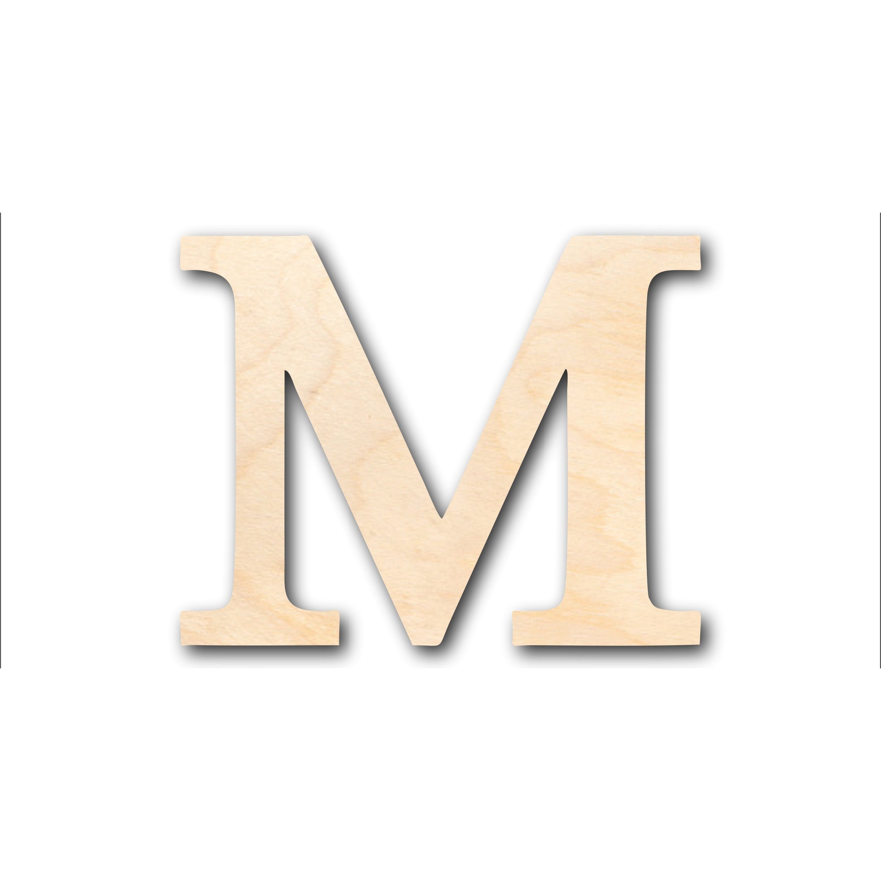 Unfinished Bold Mu - shaped Wood Craft Supplies for Up to 46 DIY Projects