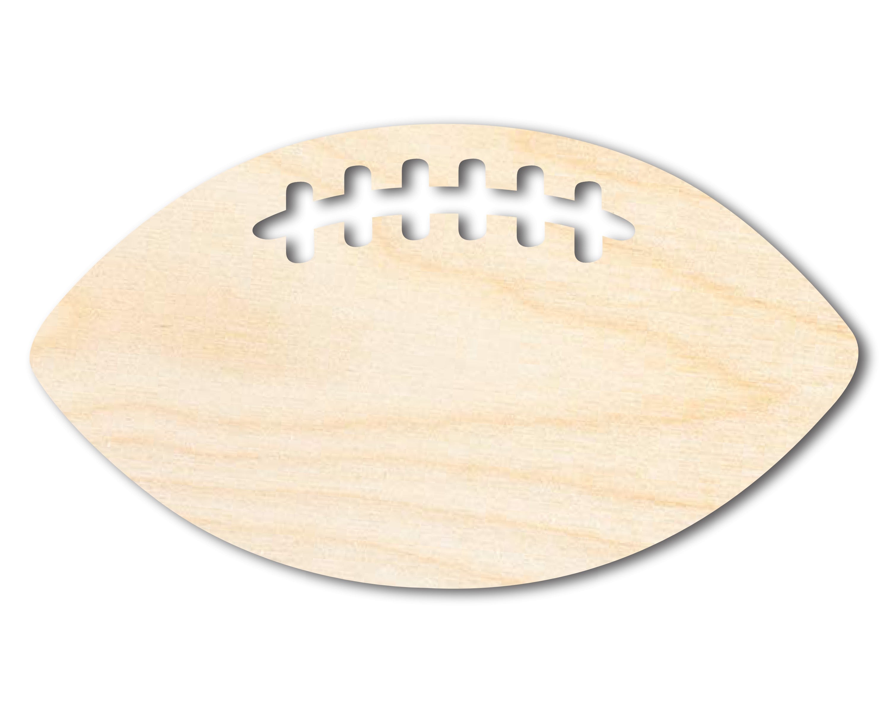 DIY Unfinished Wood Football Threads Shape for Sports Crafts - Up to 36 Inches