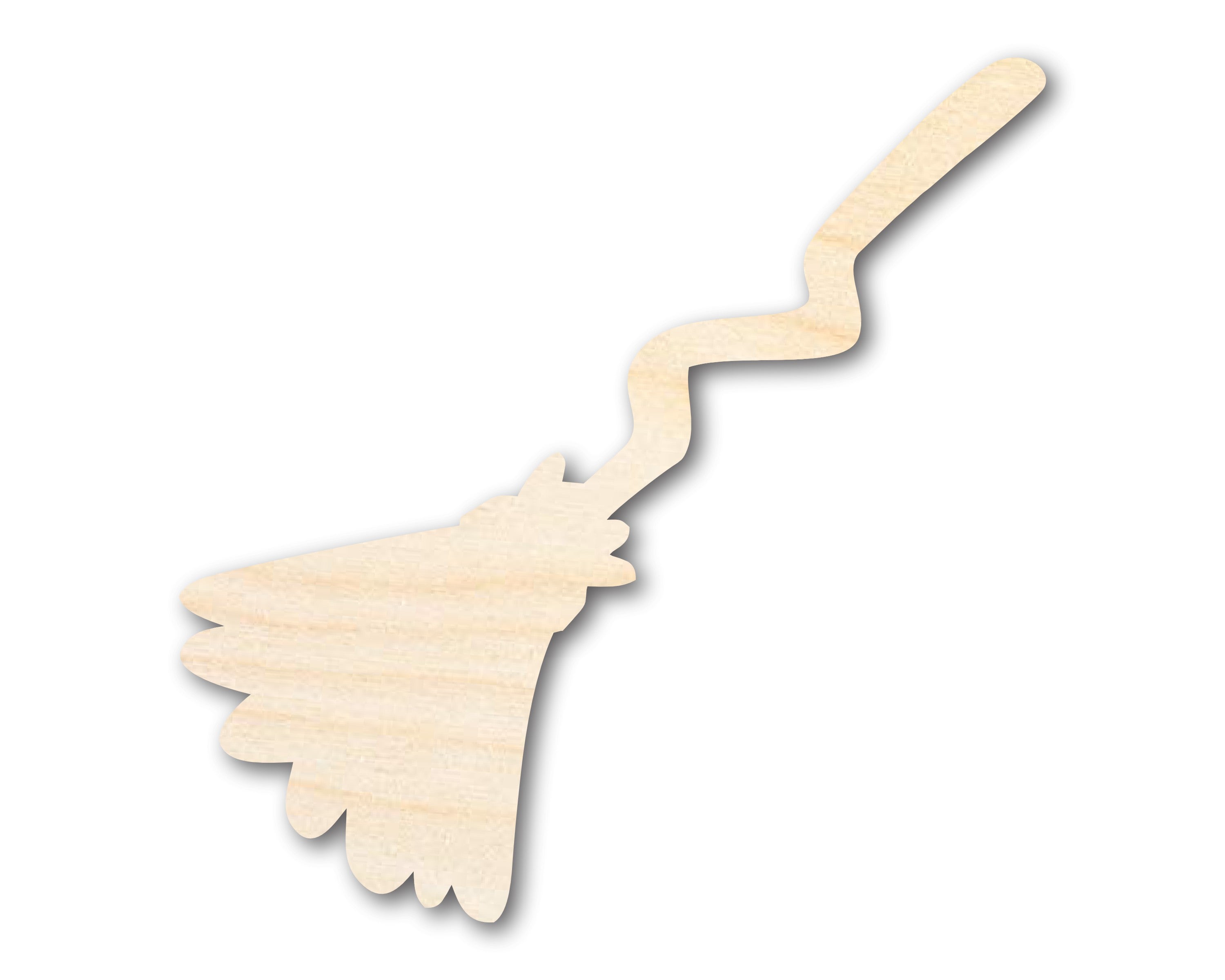 DIY Unfinished Wood Wizard Broom Shape Cutout, Up to 46 Inches for 24+ Crafts