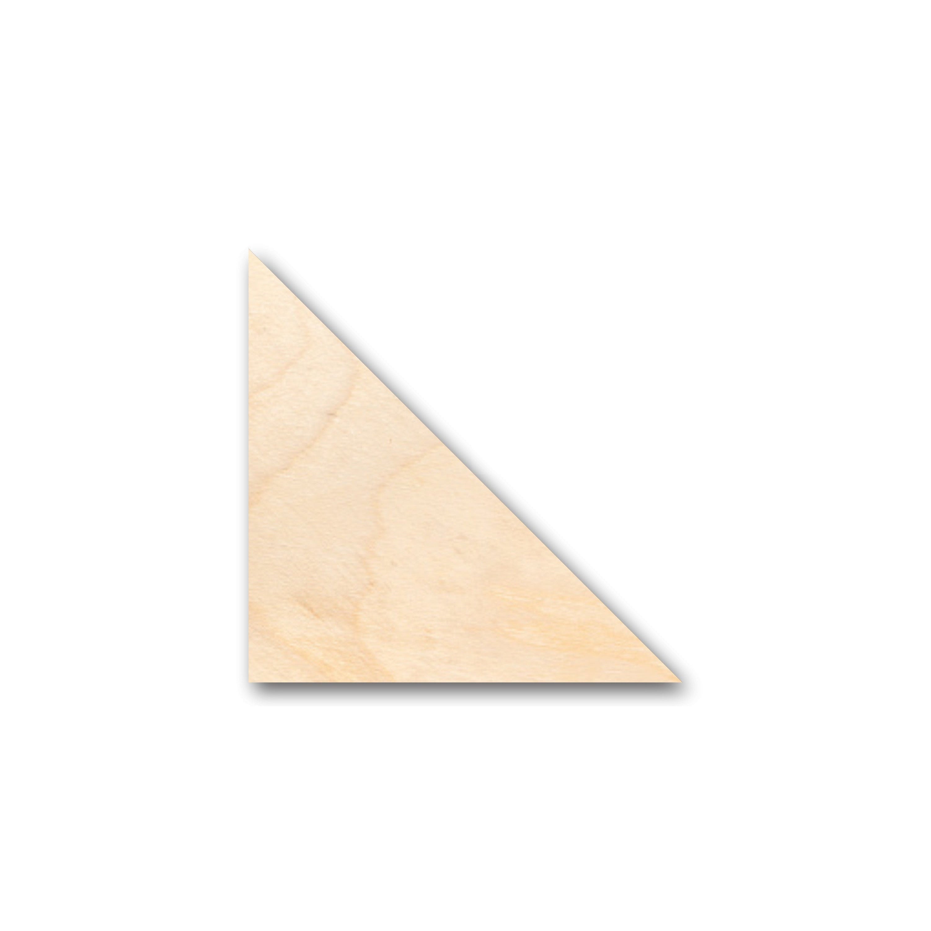 DIY Unfinished Sanded Baltic Birch Right Equilateral Triangle Wood Craft up to 46