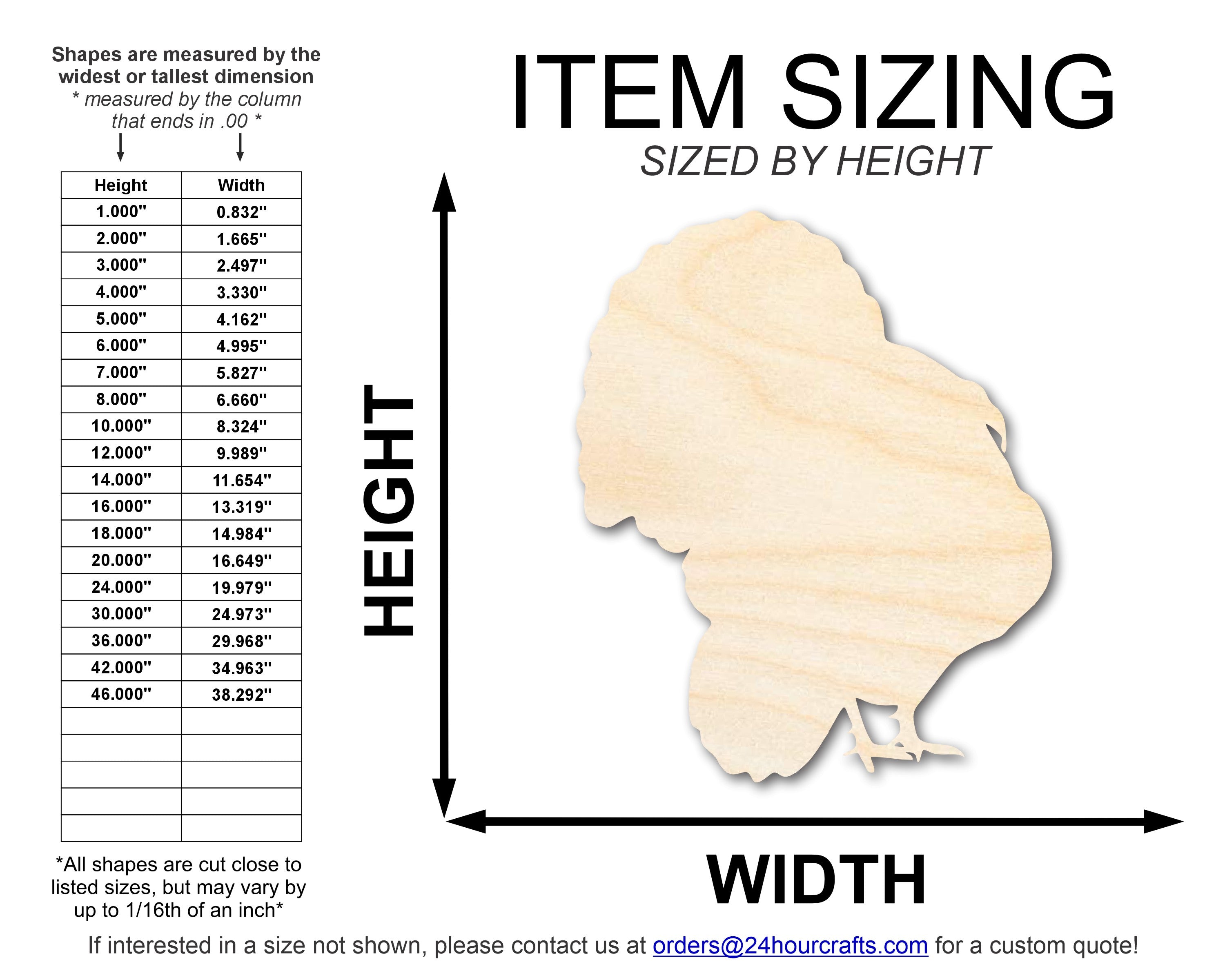 DIY Unfinished Baltic Birch Turkey Shape Cutout up to 46 Inches