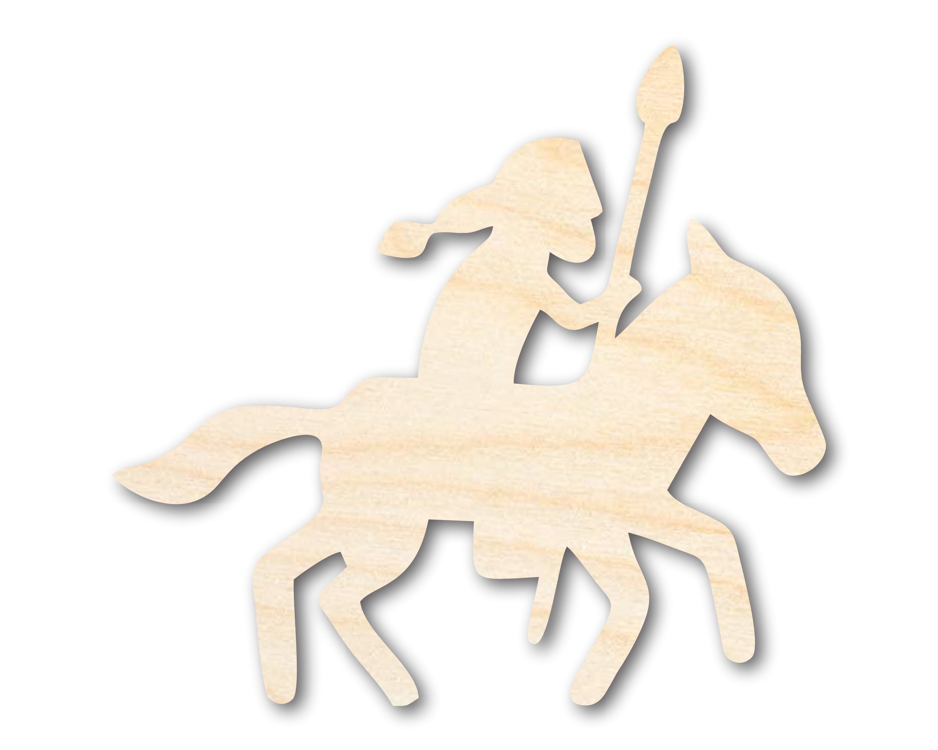 Unfinished Wood Craft - Spearman Shape Available up to 46 Inches